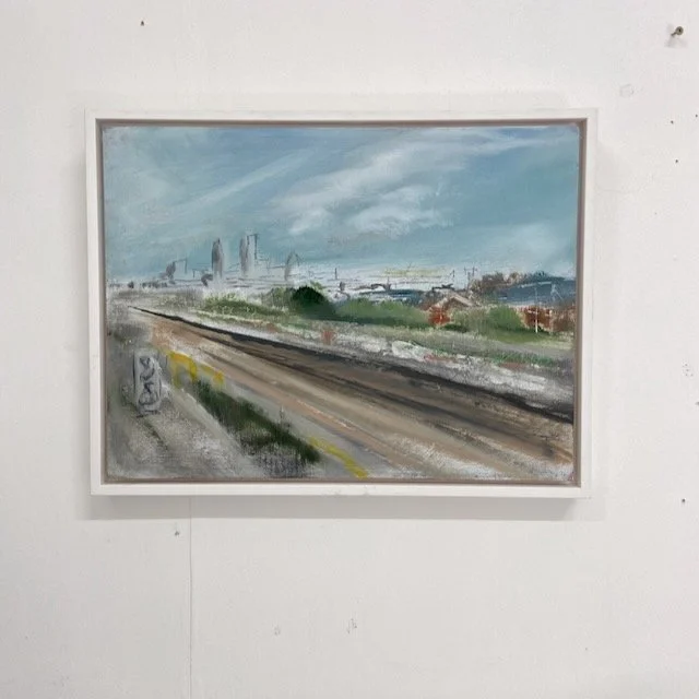 I used to work over there, oil on board framed, 30x40cm (was £350) now £120