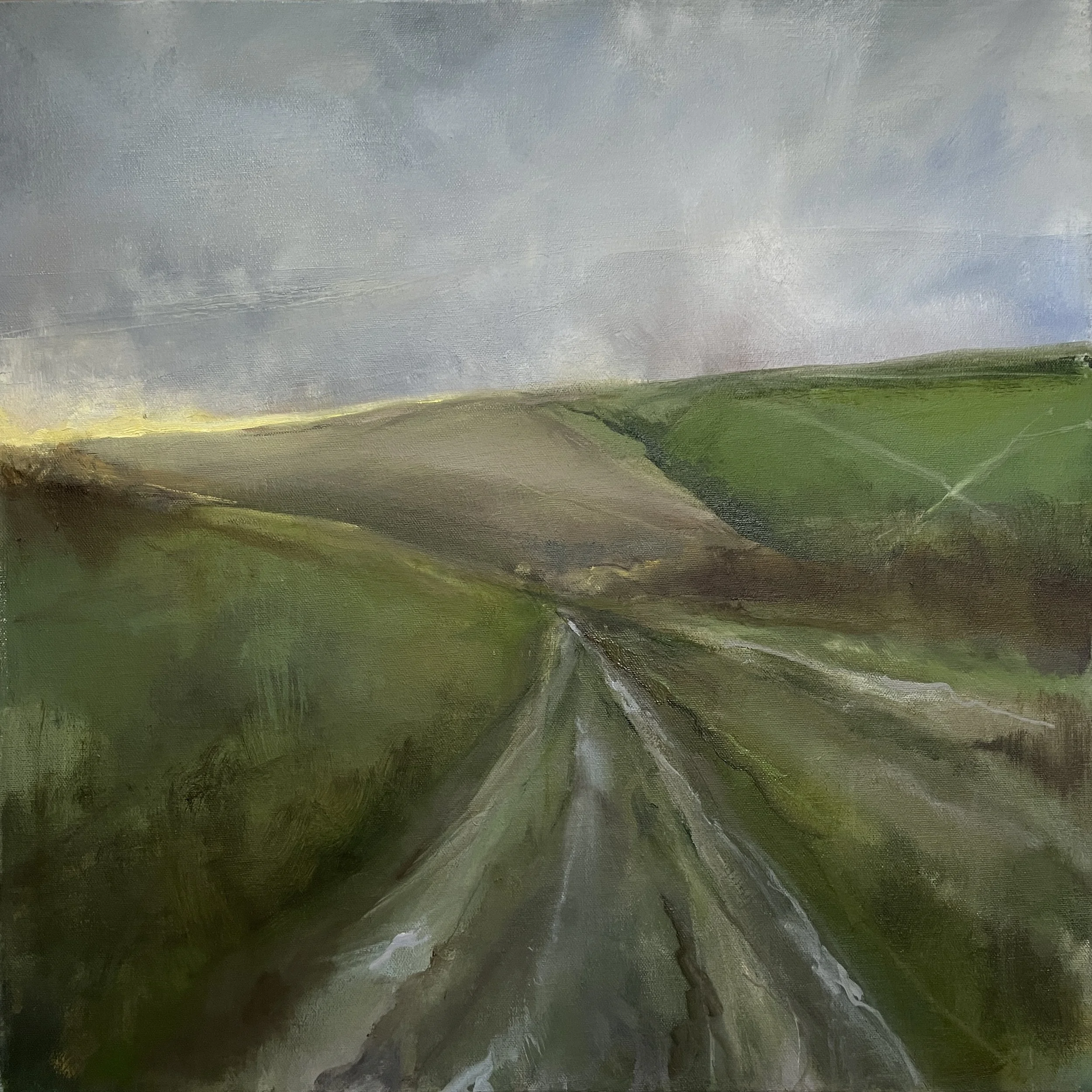 The Bostal, oil on canvas 50x50cm framed