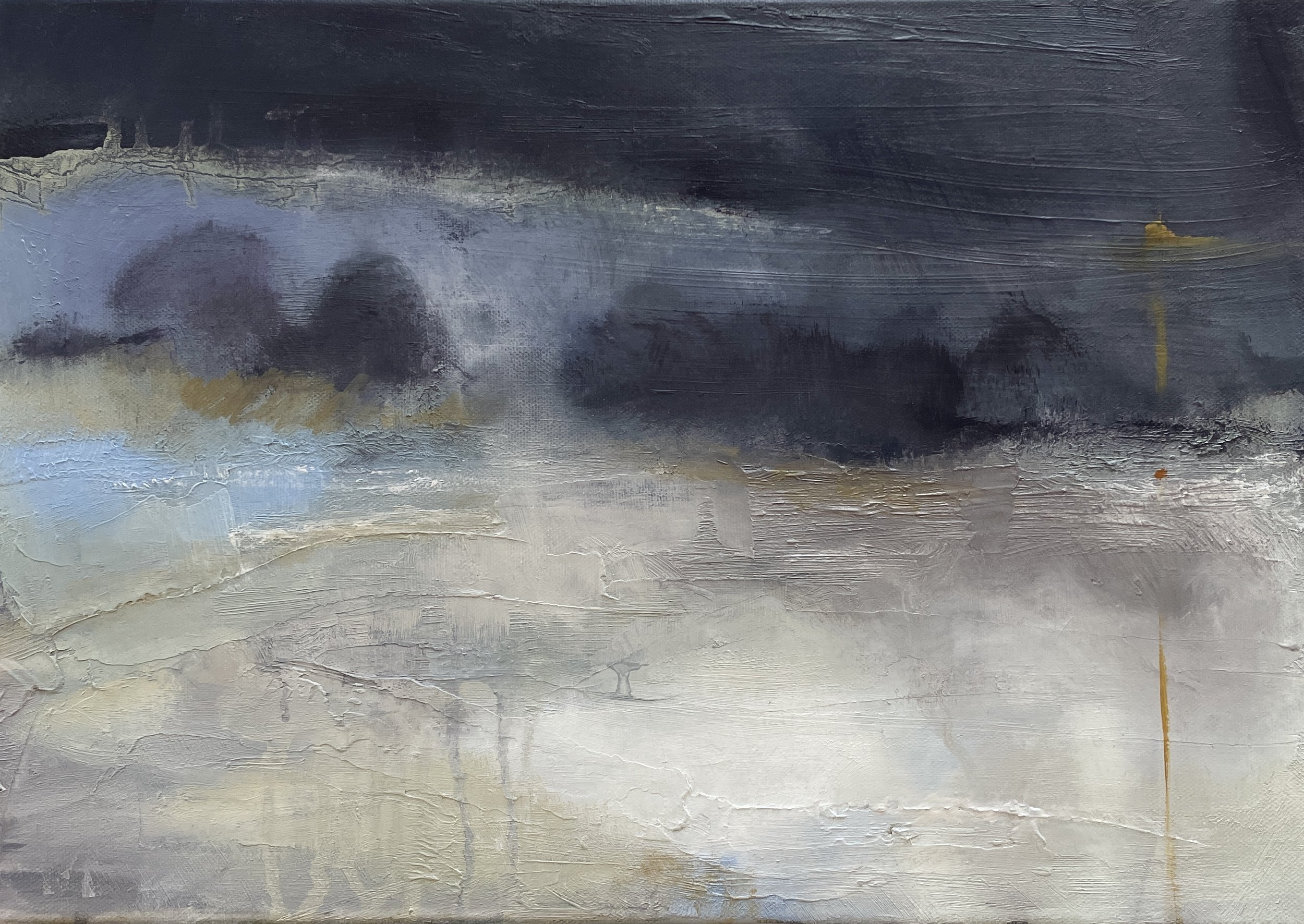 Storm, oil on canvas 32.x40 cm