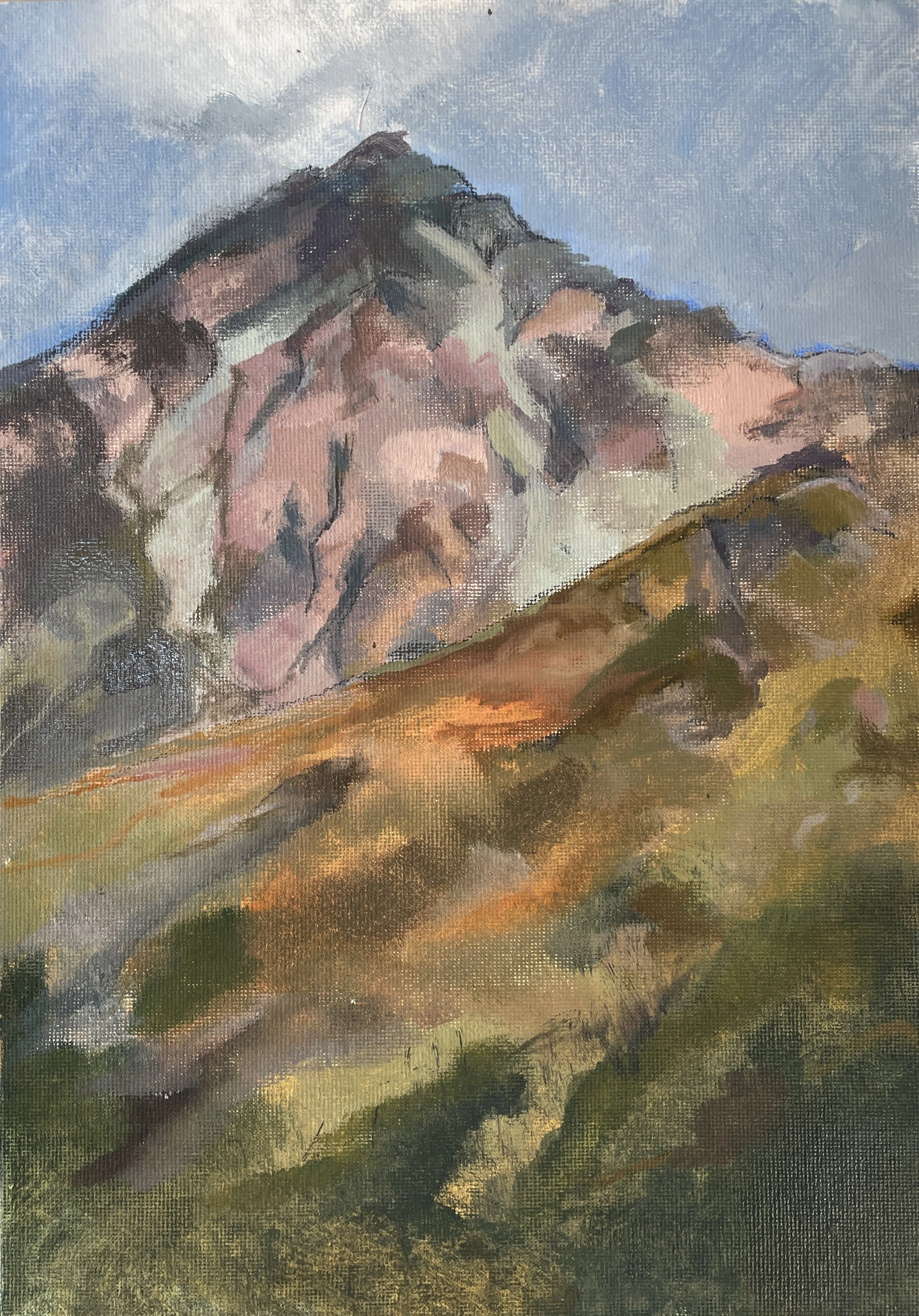 Mont l'Etoile, oil on board, framed was £220 sale price £120