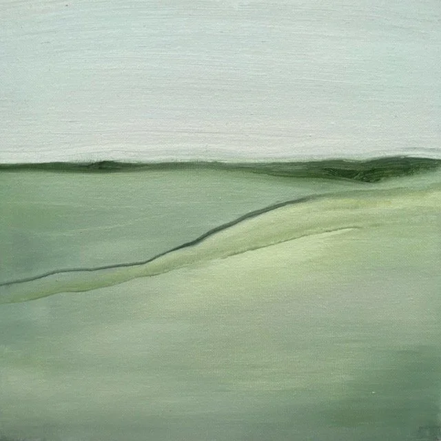 Slope oil on canvas, 30 x 30cm framed (was £250) now £120