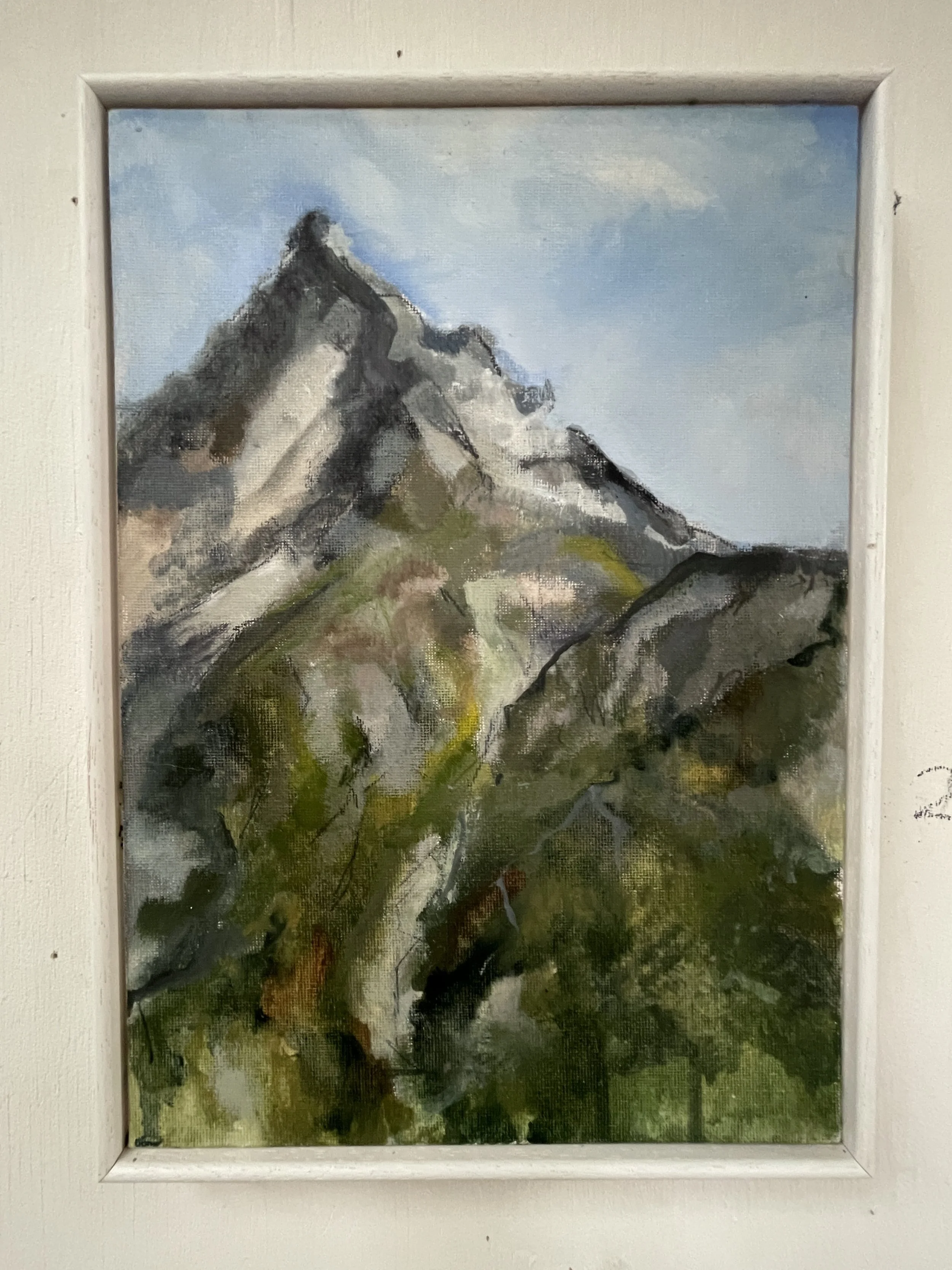 Petit Dent dei Veisivi, oil on board, framed, was £220 sale price £120
