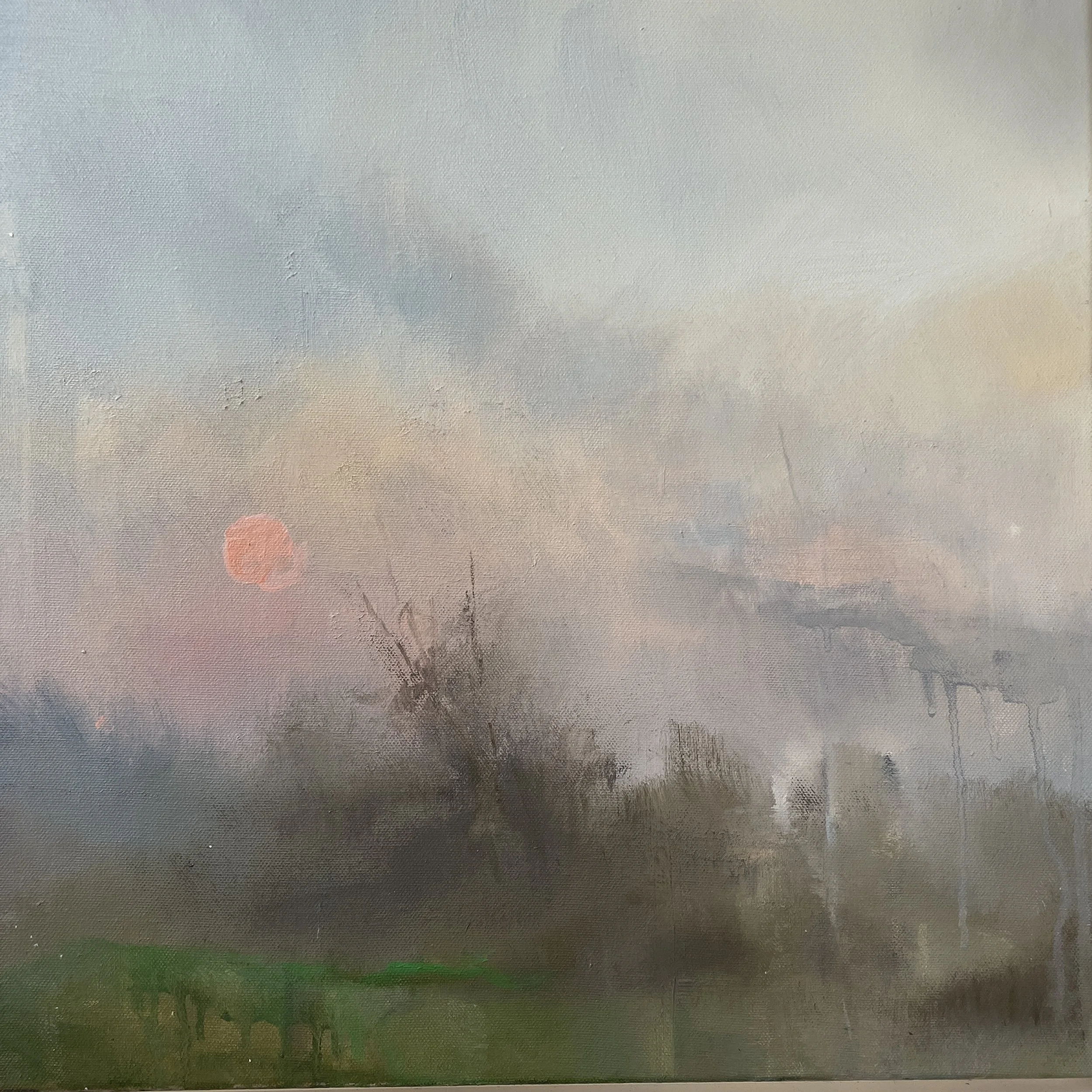 Wolf moon, oil on canvas 50 x 50cm