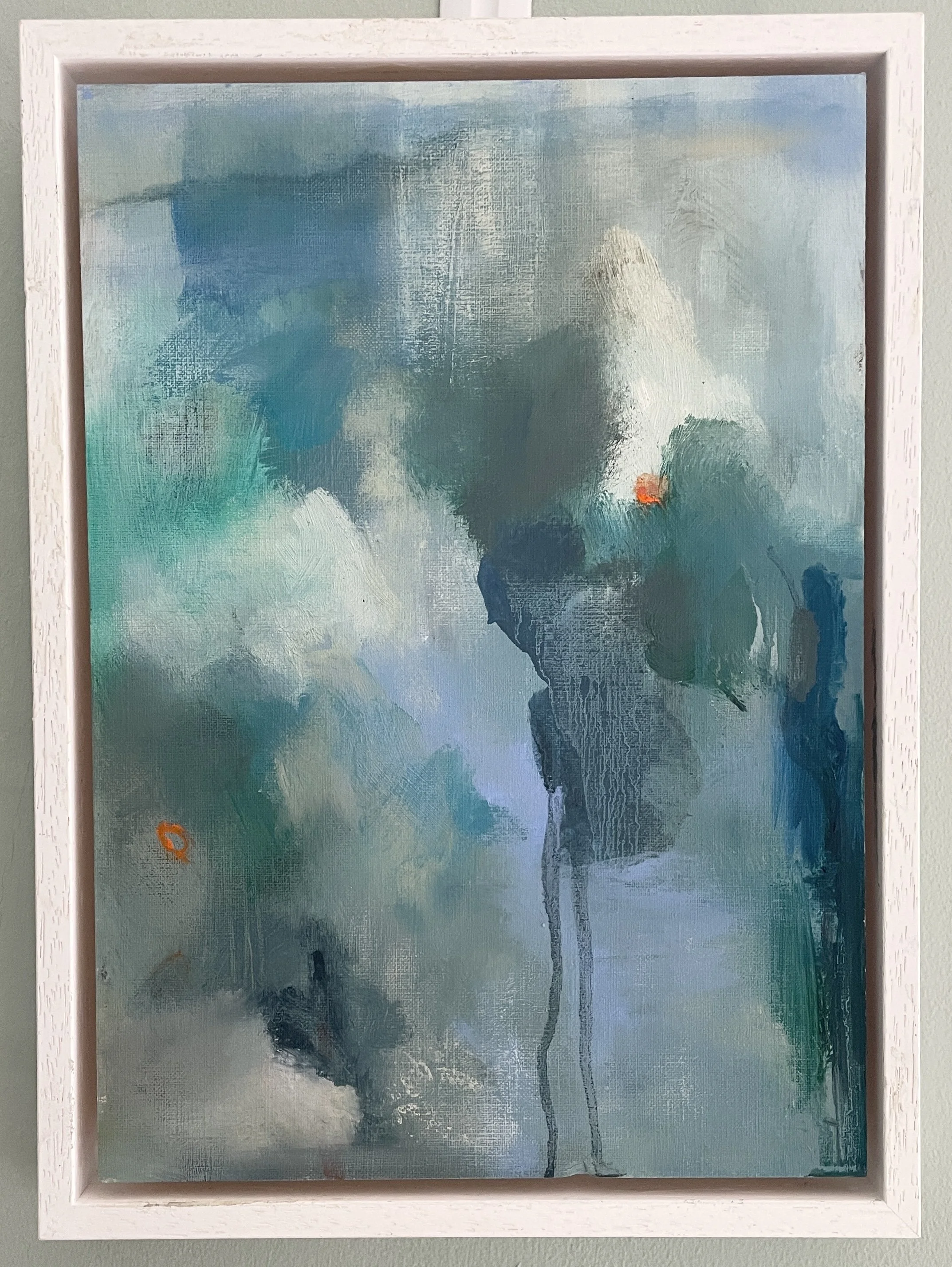 Aura, oil on card, 20x30cm framed