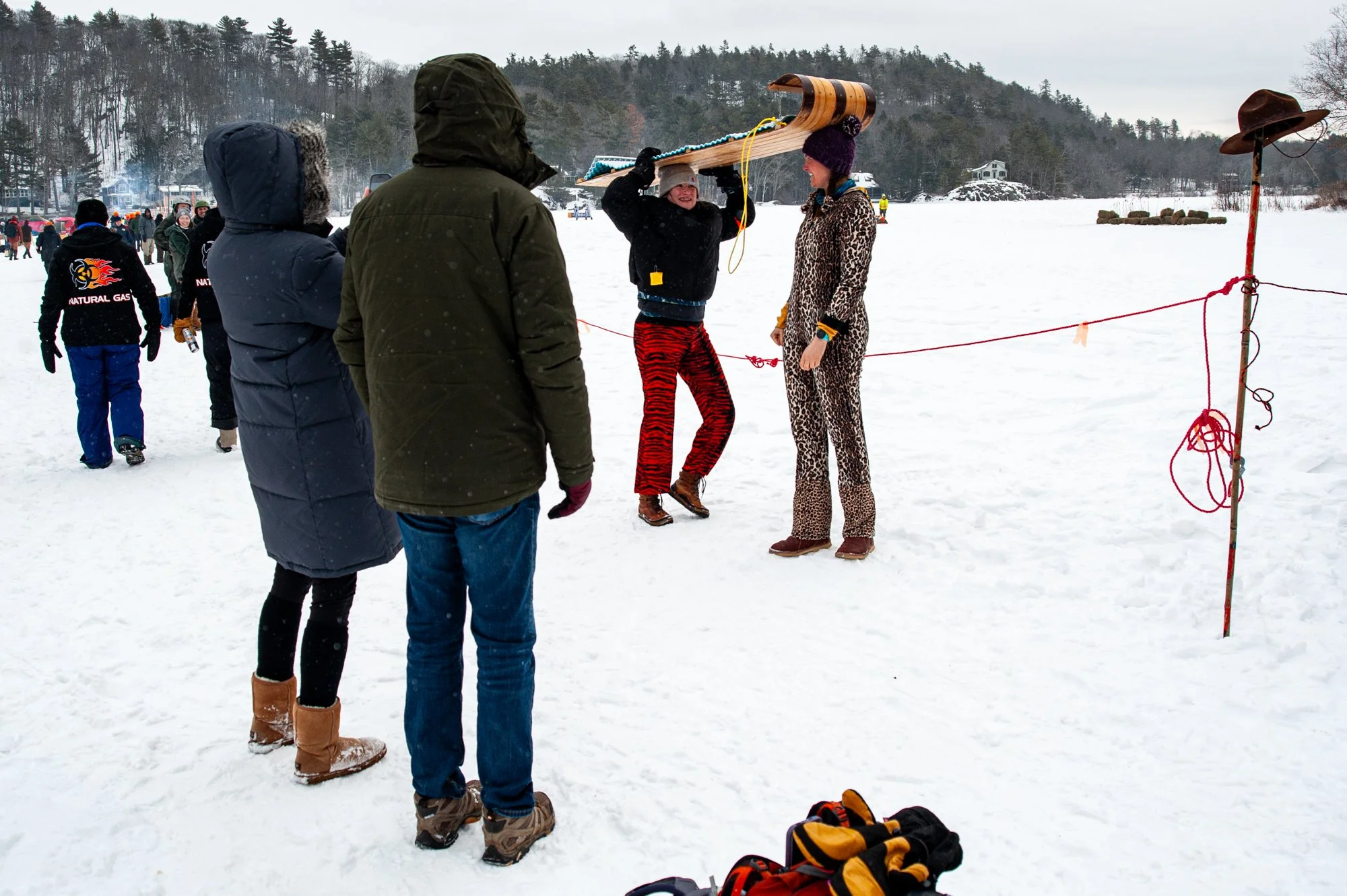 Tobogganers messing around @ Toboggan Nationals, Feb 7, 2026