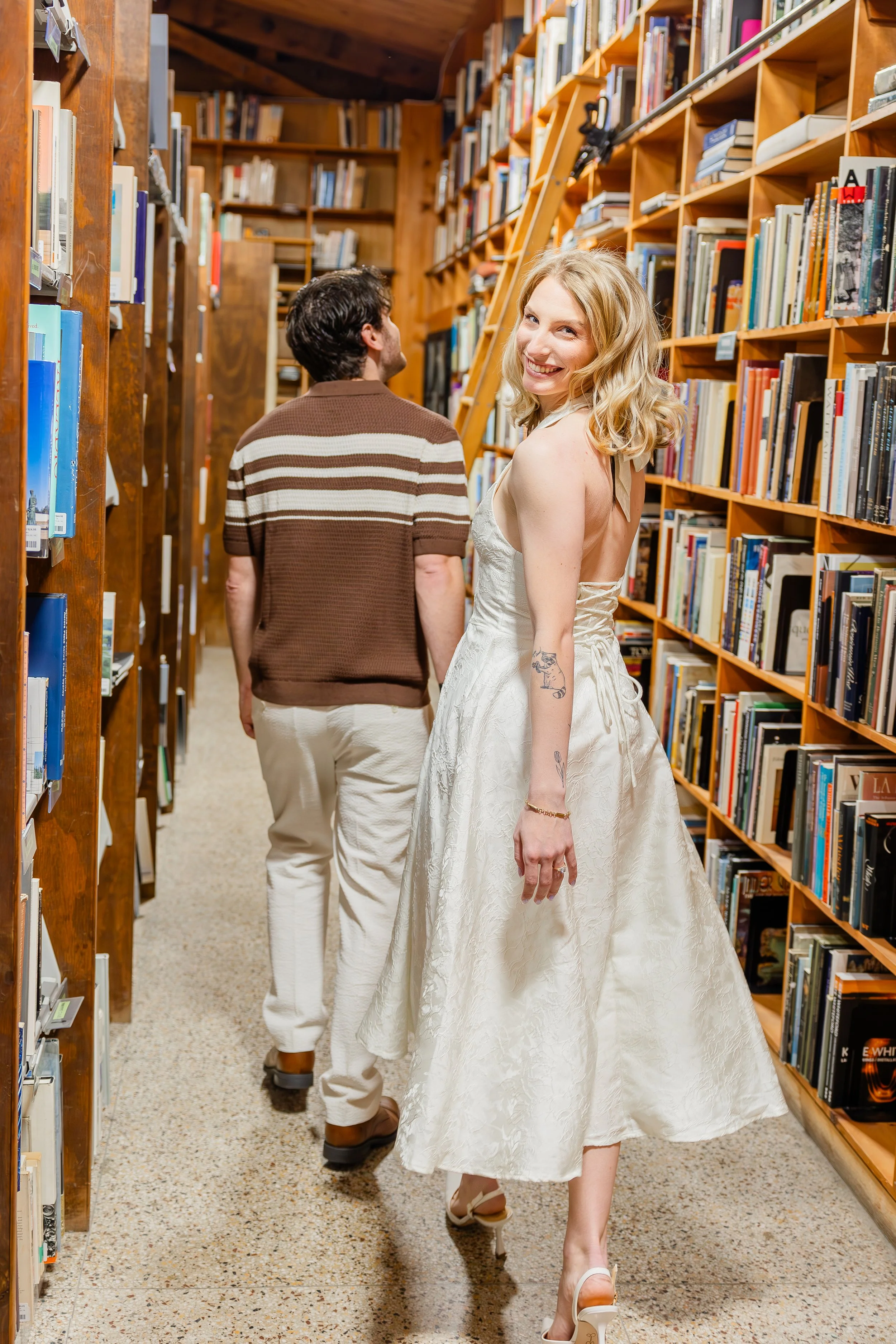 Alyssa &amp; Grant’s Library Engagement Session | Midtown Scholar Bookstore