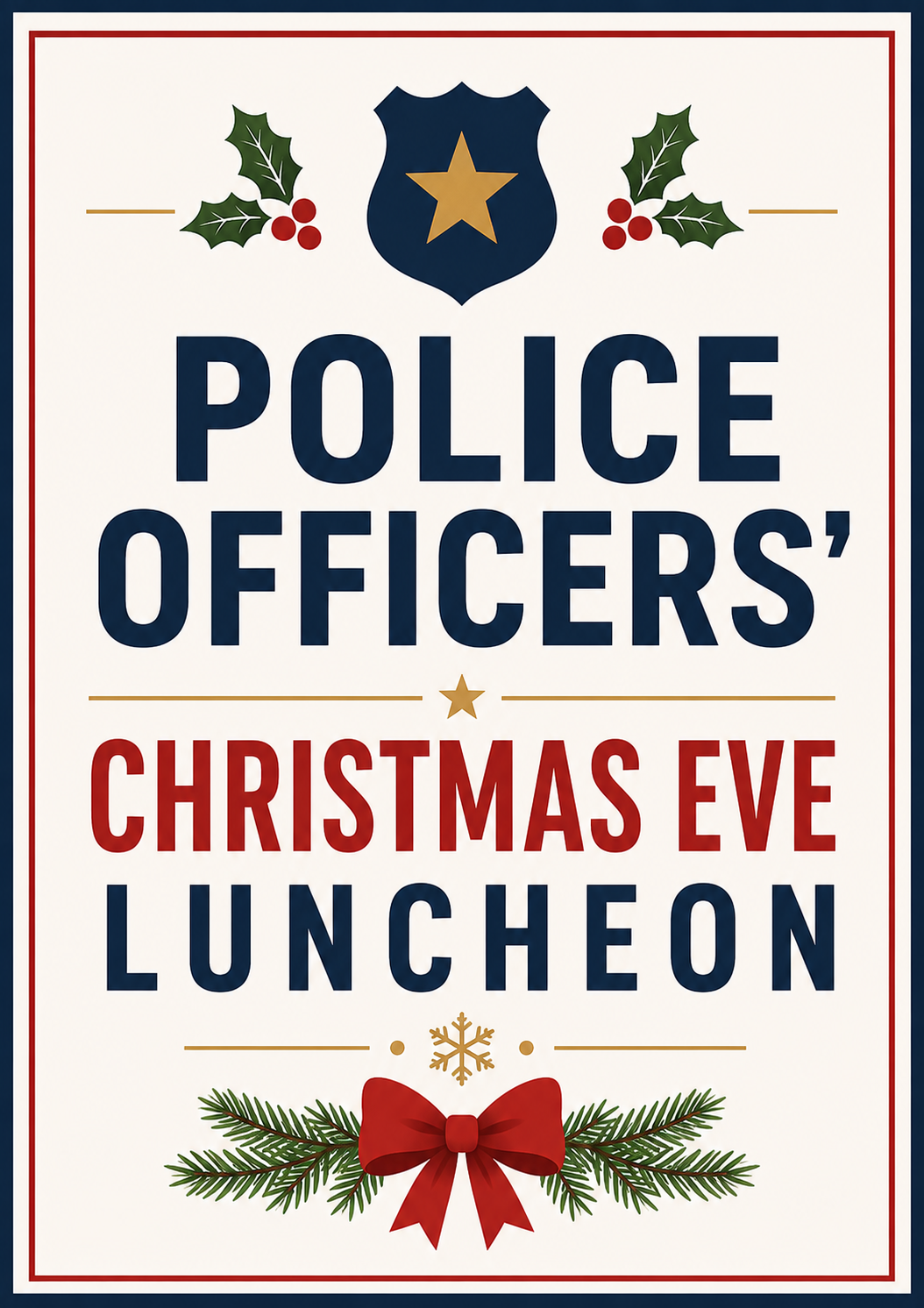 Police Officers’ Christmas Eve Luncheon