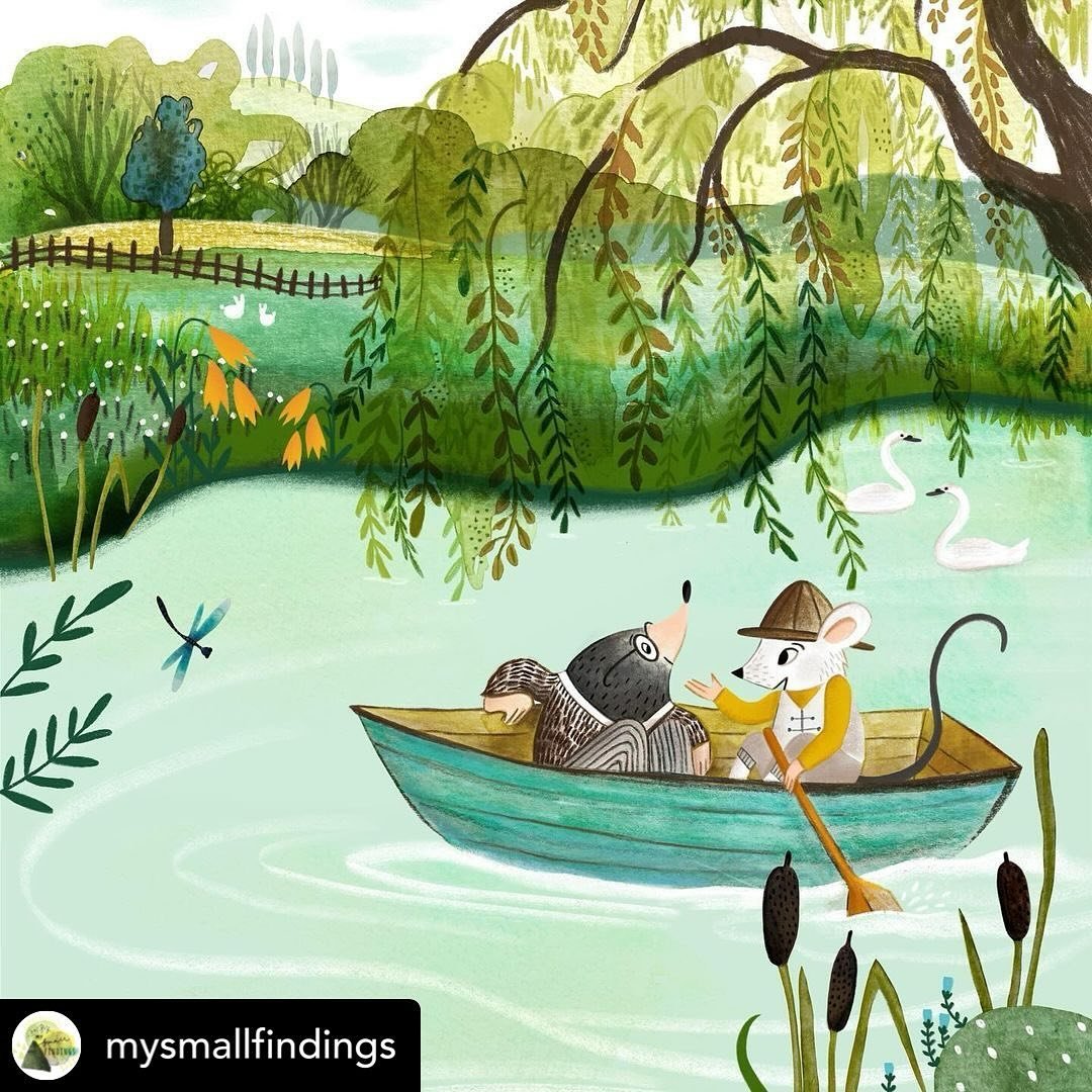 When @mysmallfindings shared this stunning picture from our retelling of The Wind in the Willows, I had to repost. How could I NOT? Still pinching myself because it doesn&rsquo;t feel real that we got to make this beautiful book. So proud of it! And 