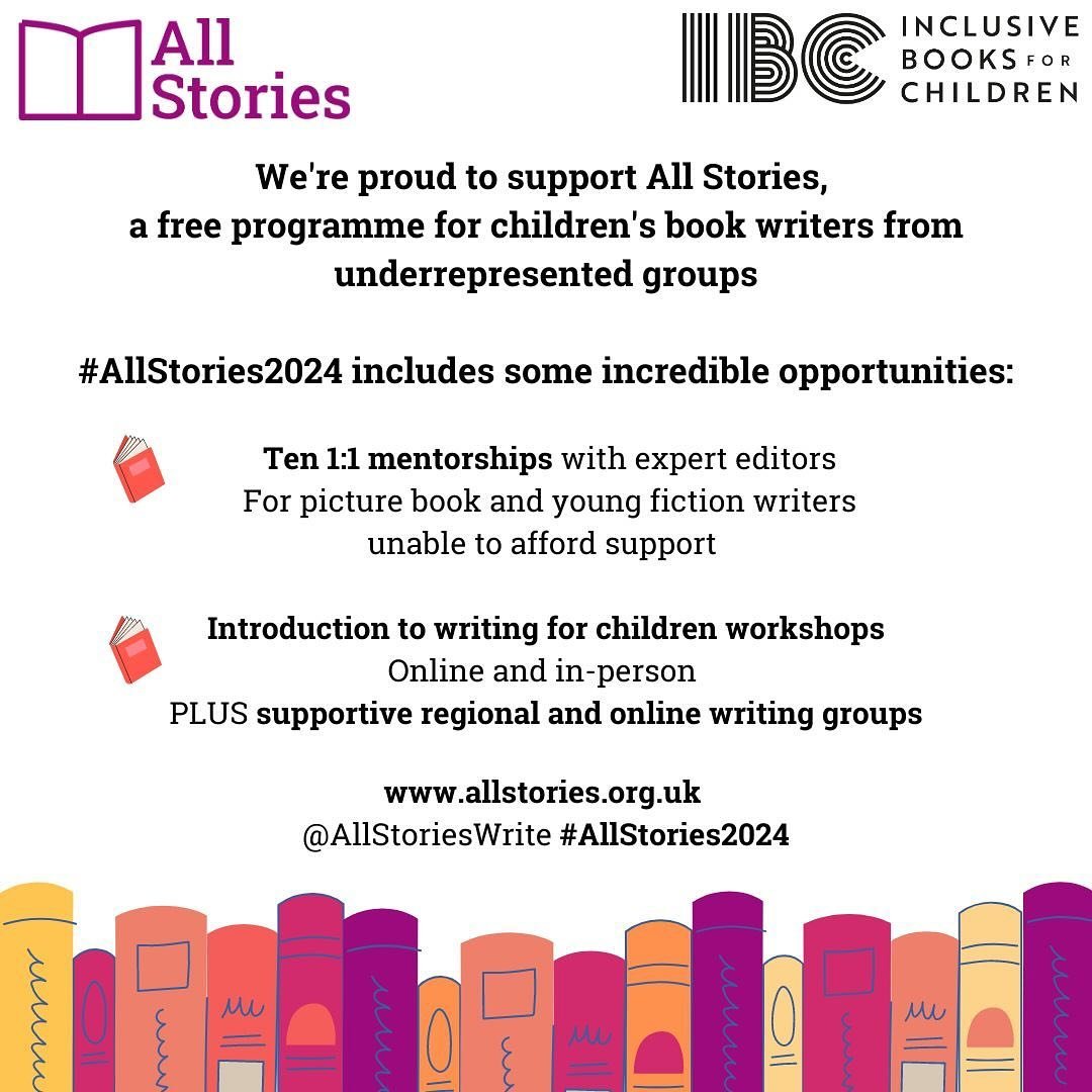 All Stories is back and I&rsquo;m very proud to be a patron alongside @lawrencepatrice! This time, the programme will focus on picture books and young fiction, offering in-depth mentorships to children&rsquo;s book writers from underrepresented group