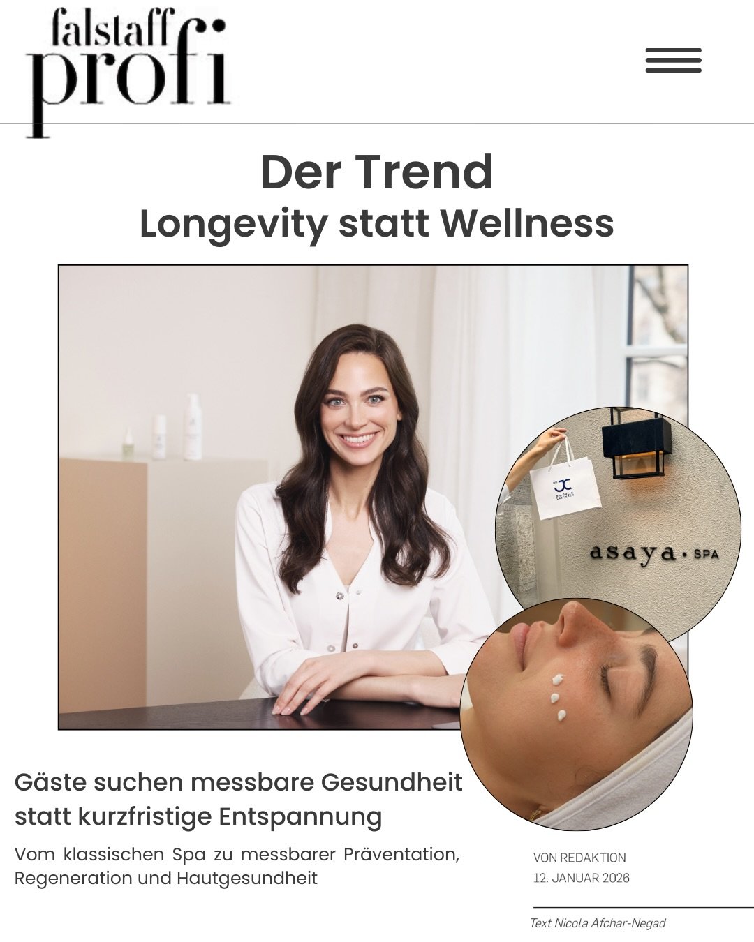 Falstaff PROFI hat in einem neuen Artikel &uuml;ber Longevity in Hotels &uuml;ber meine Kooperation mit dem Rosewood M&uuml;nchen geschrieben und ich freue mich ehrlich sehr dar&uuml;ber, weil es genau das Thema ist, f&uuml;r das ich brenne.🤍 @falst