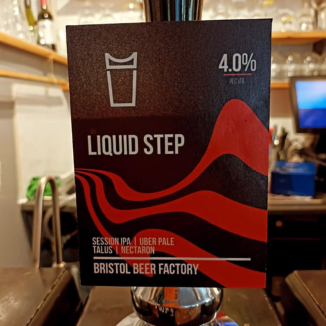 We've got some cracking new beers on to see you through the weekend...

On cask...
Bristol Beer Factory, Liquid Steps, 4% - 
Talus hops fresh outta the U.S fields, stacked with signature pink grapefruit and rose, accompanies Nectaron which plays the 