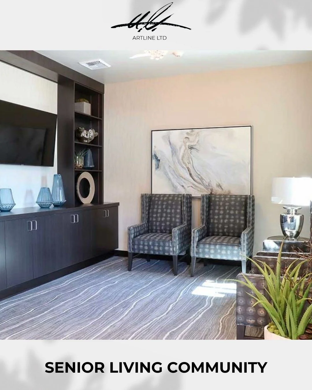 Design with Purpose. Care in Every Detail.

We collaborate with Senior Living Communities to create environments that feel like home, spaces that are functional, comforting, and meaningful.

From custom artwork and memory care installations to case g