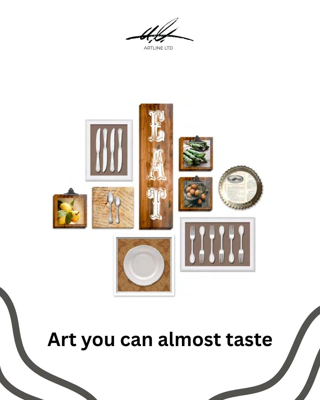 Set the table, even on your walls

Why stop at the tabletop? Bring your dining area to life with our unique Dining Collage collection. This isn't just a flat print&mdash;it&rsquo;s a multi-dimensional masterpiece featuring real plates, silverware, an