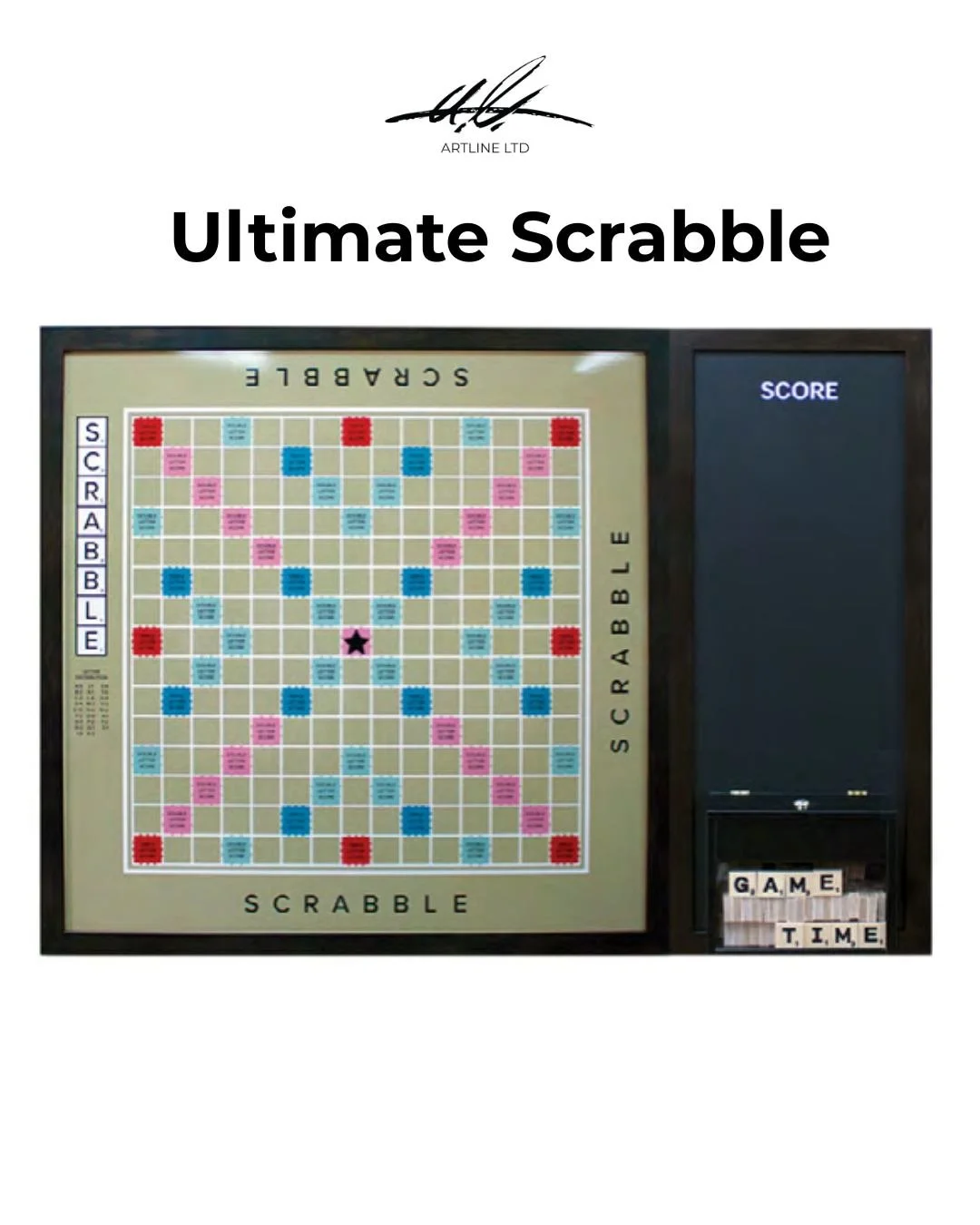 Ultimate Scrabble &ndash; Giant Edition

Turn a classic word game into a bigger, more engaging experience! Ultimate Scrabble &ndash; Giant Edition features an oversized board and large magnetized tiles that make word play easy to see, easy to handle,