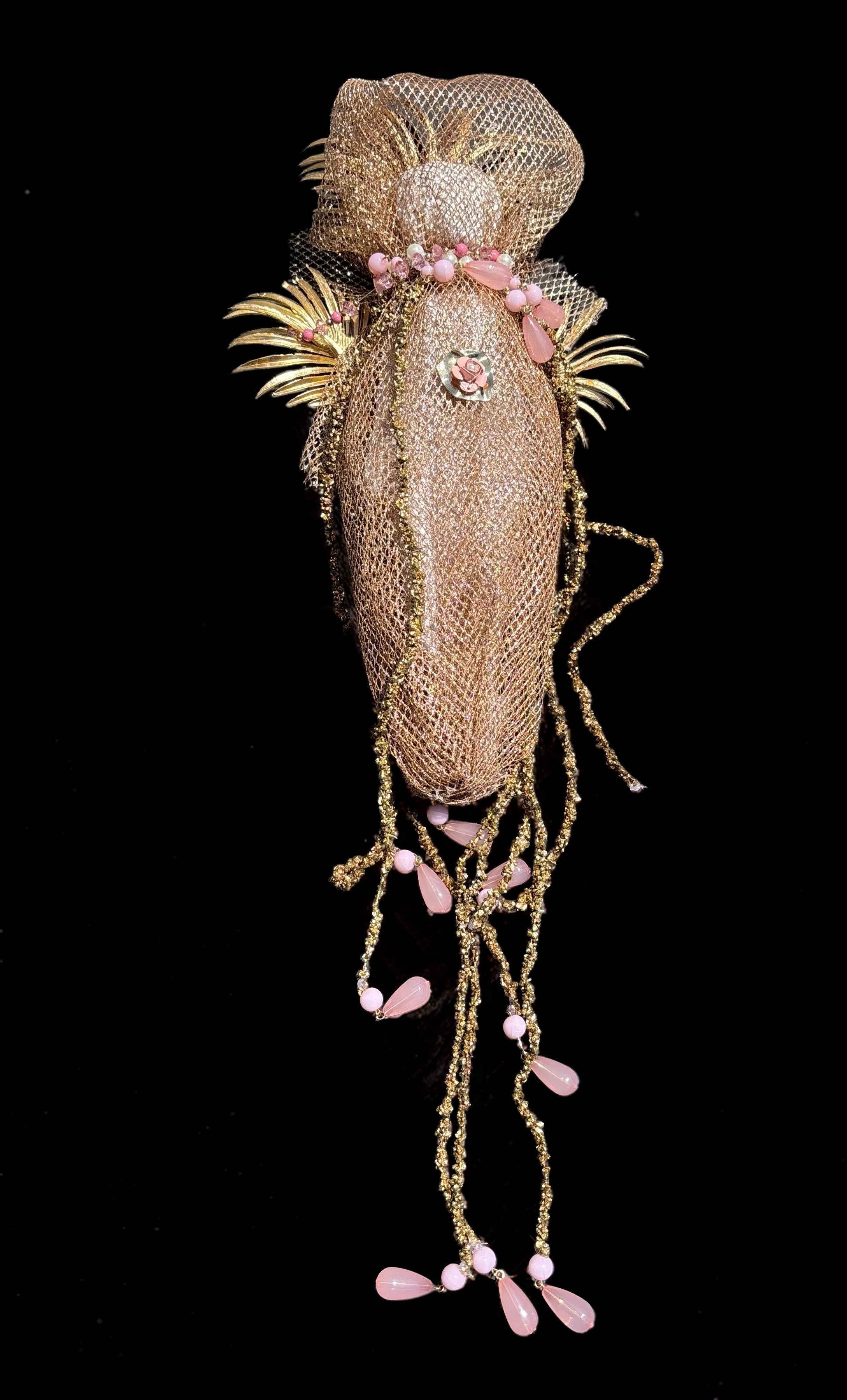  Ascension Spirit   
Soft Sculpture 
 Found Materials   
Discarded Doll, Fabric,  
Found Natural Materials,  
Costume Jewelry, Plastic Gems