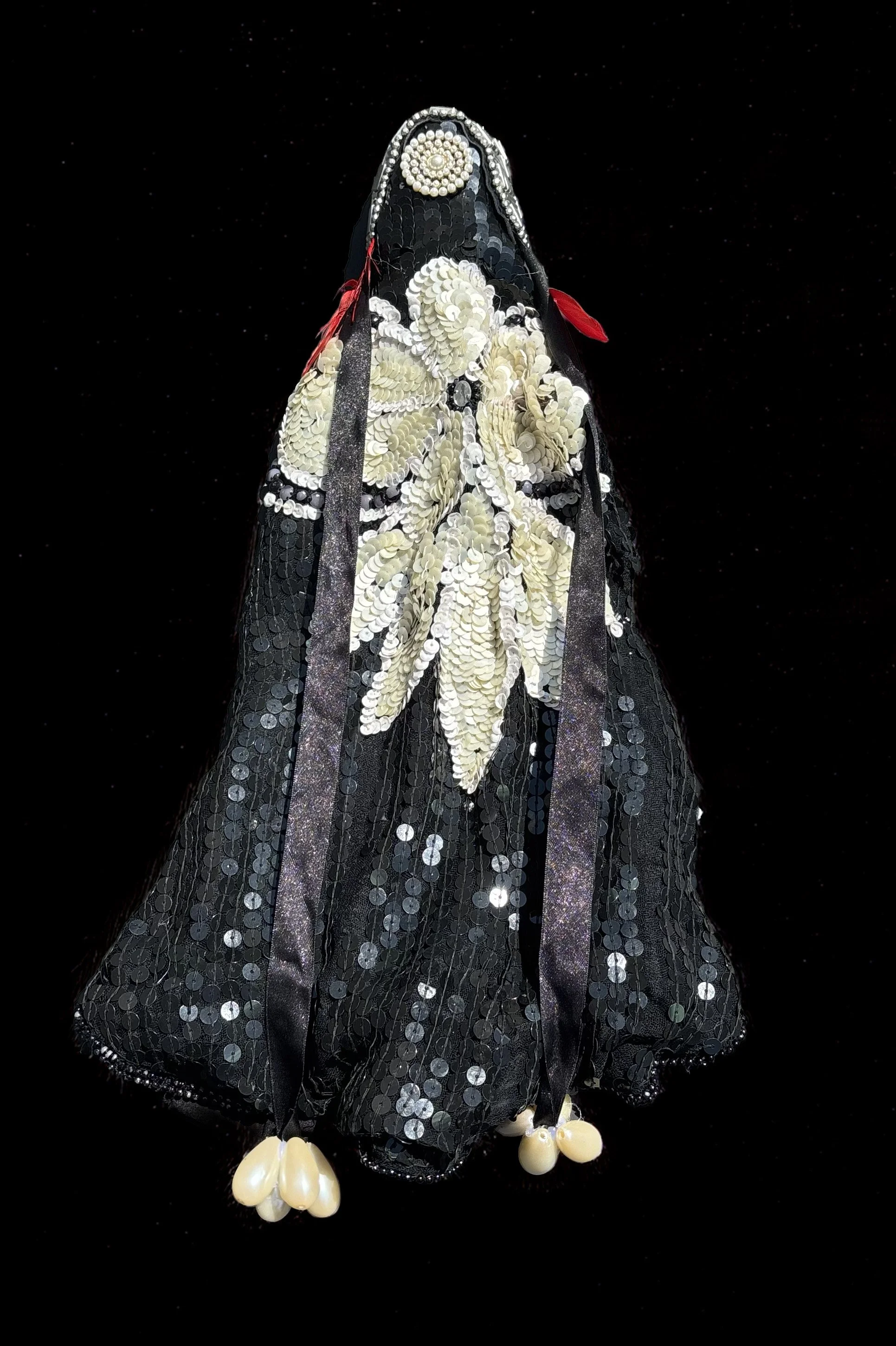  Ascension Spirit   
Soft Sculpture 
 Found Materials   
Discarded Doll, Fabric,  
Found Natural Materials,  
Costume Jewelry, Plastic Gems