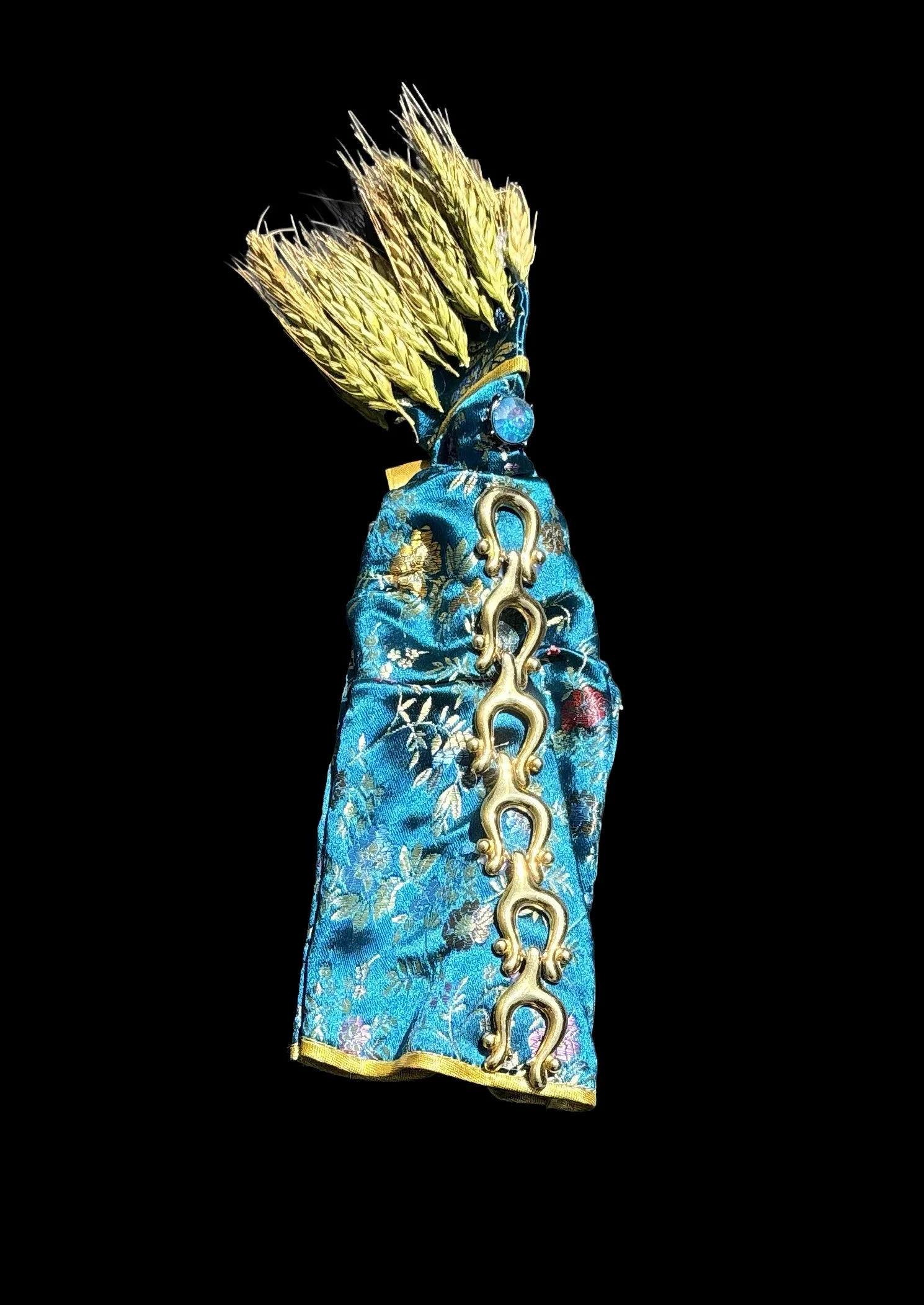  Ascension Spirit   
Soft Sculpture 
 Found Materials   
Discarded Doll, Fabric,  
Found Natural Materials,  
Costume Jewelry, Plastic Gems