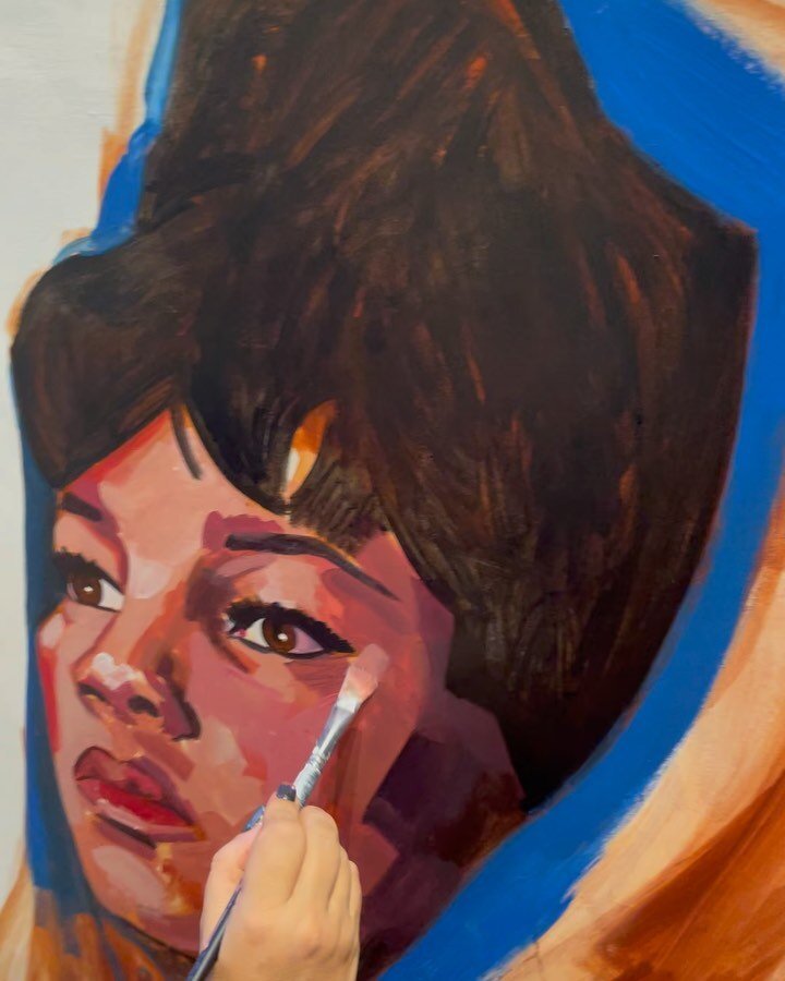 This weekend I&rsquo;m deep in studio mode working on the second opera singer portrait commission Leontyne Price! &ldquo;Mary Violet Leontyne Price (born February 10, 1927) is an American soprano who was the first African American soprano to receive 