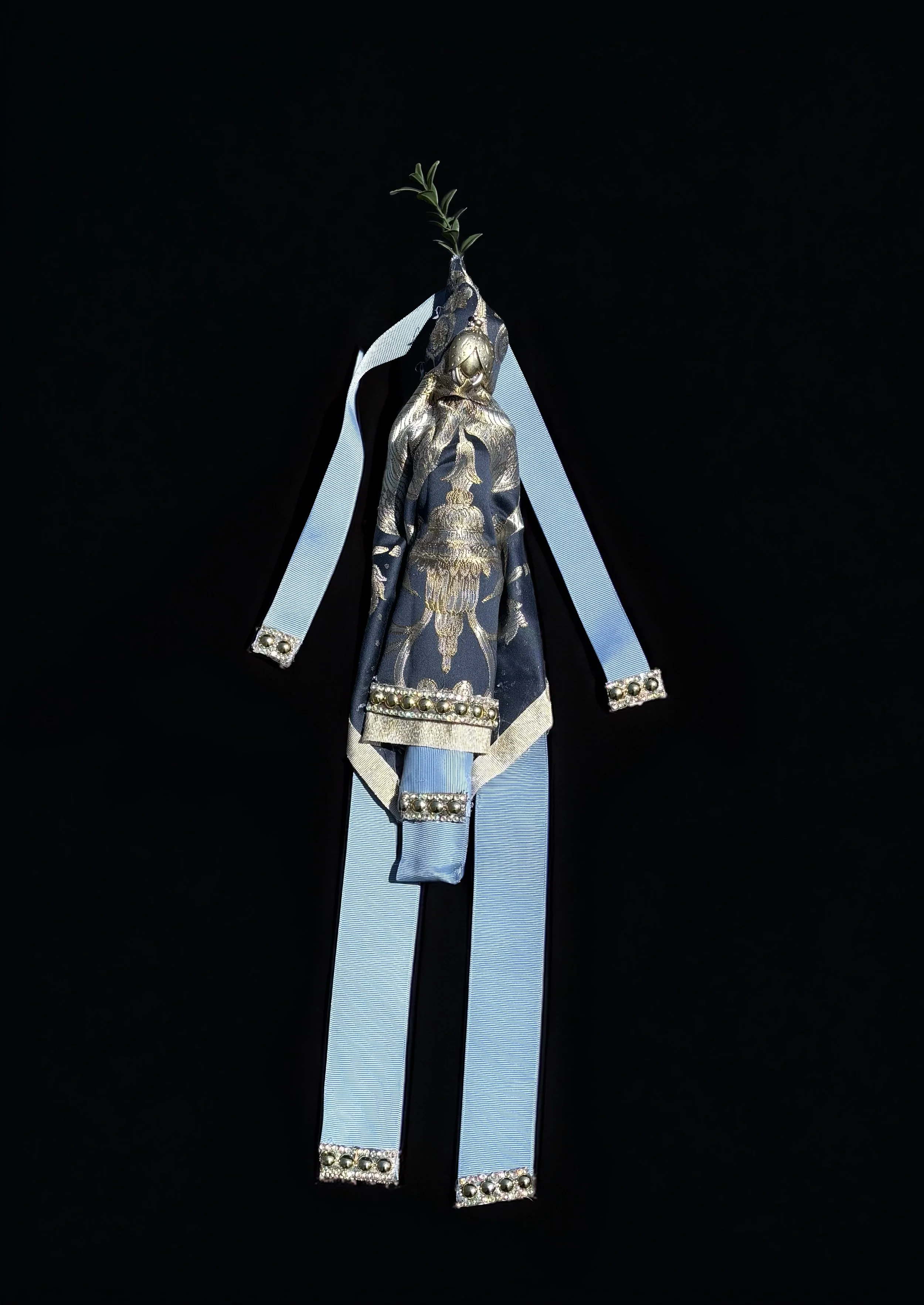  Ascension Spirit   
Soft Sculpture 
 Found Materials   
Discarded Doll, Fabric,  
Found Natural Materials,  
Costume Jewelry, Plastic Gems