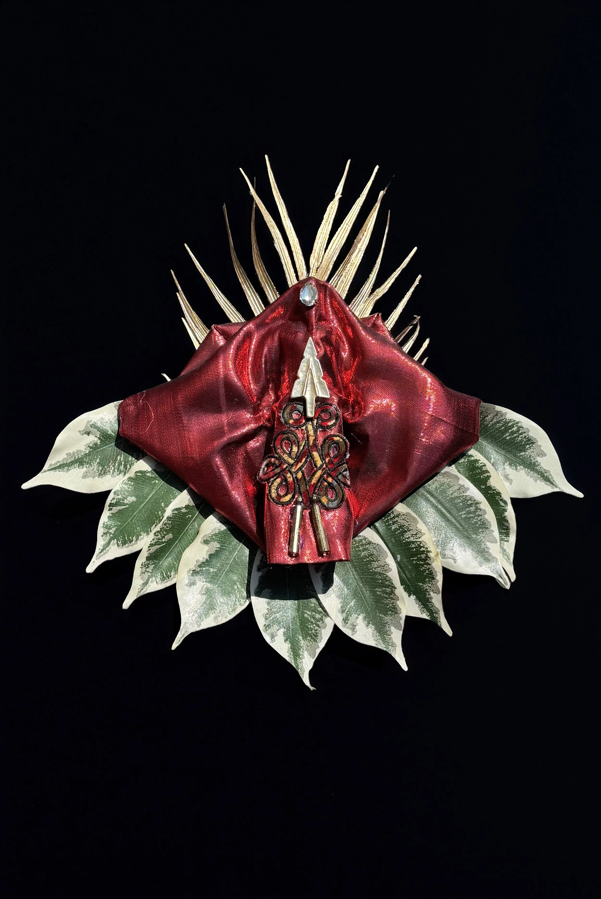  Ascension Spirit   
Soft Sculpture 
 Found Materials   
Discarded Doll, Fabric,  
Found Natural Materials,  
Costume Jewelry, Plastic Gems