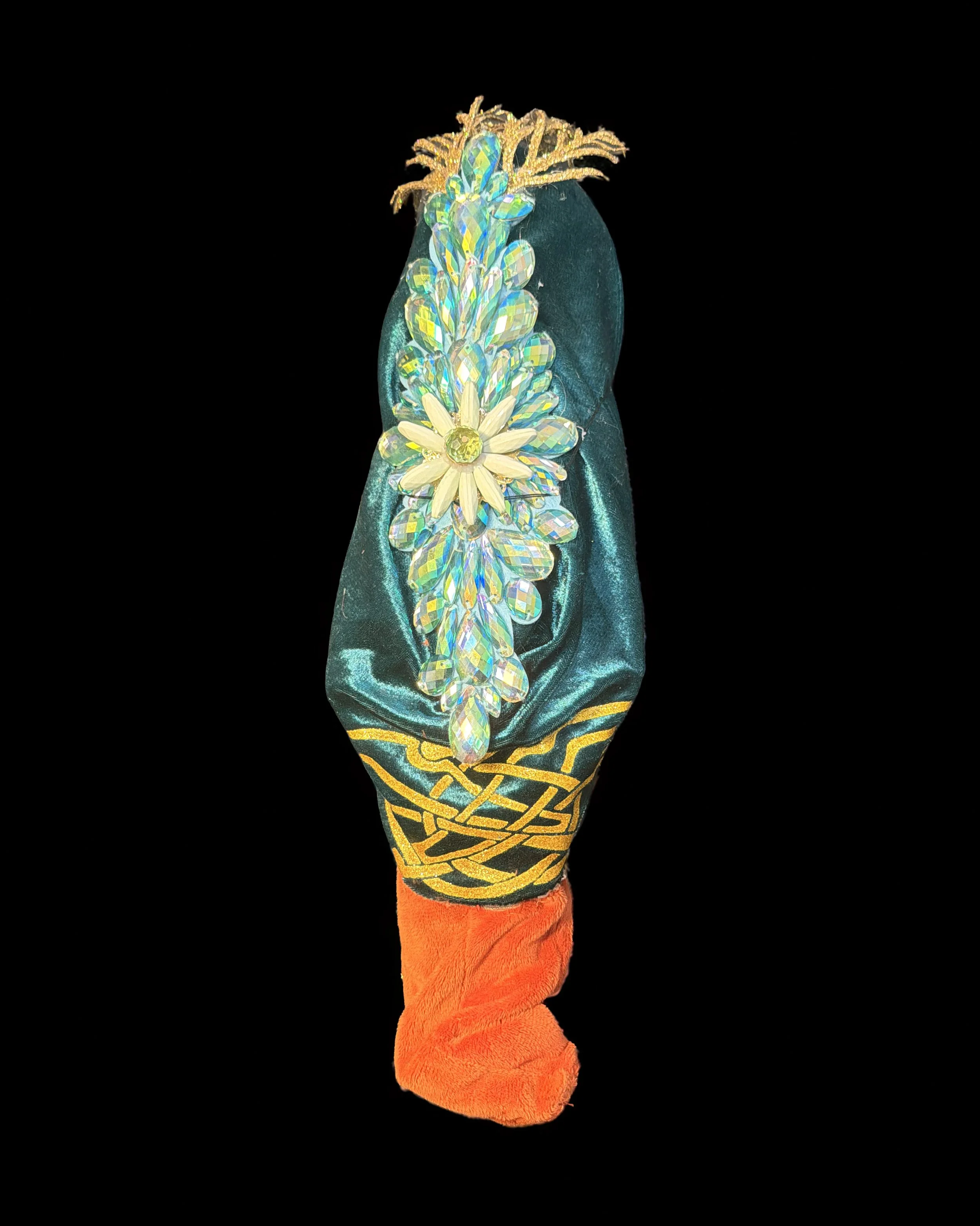  Ascension Spirit   
Soft Sculpture 
 Found Materials   
Discarded Doll, Fabric,  
Found Natural Materials,  
Costume Jewelry, Plastic Gems