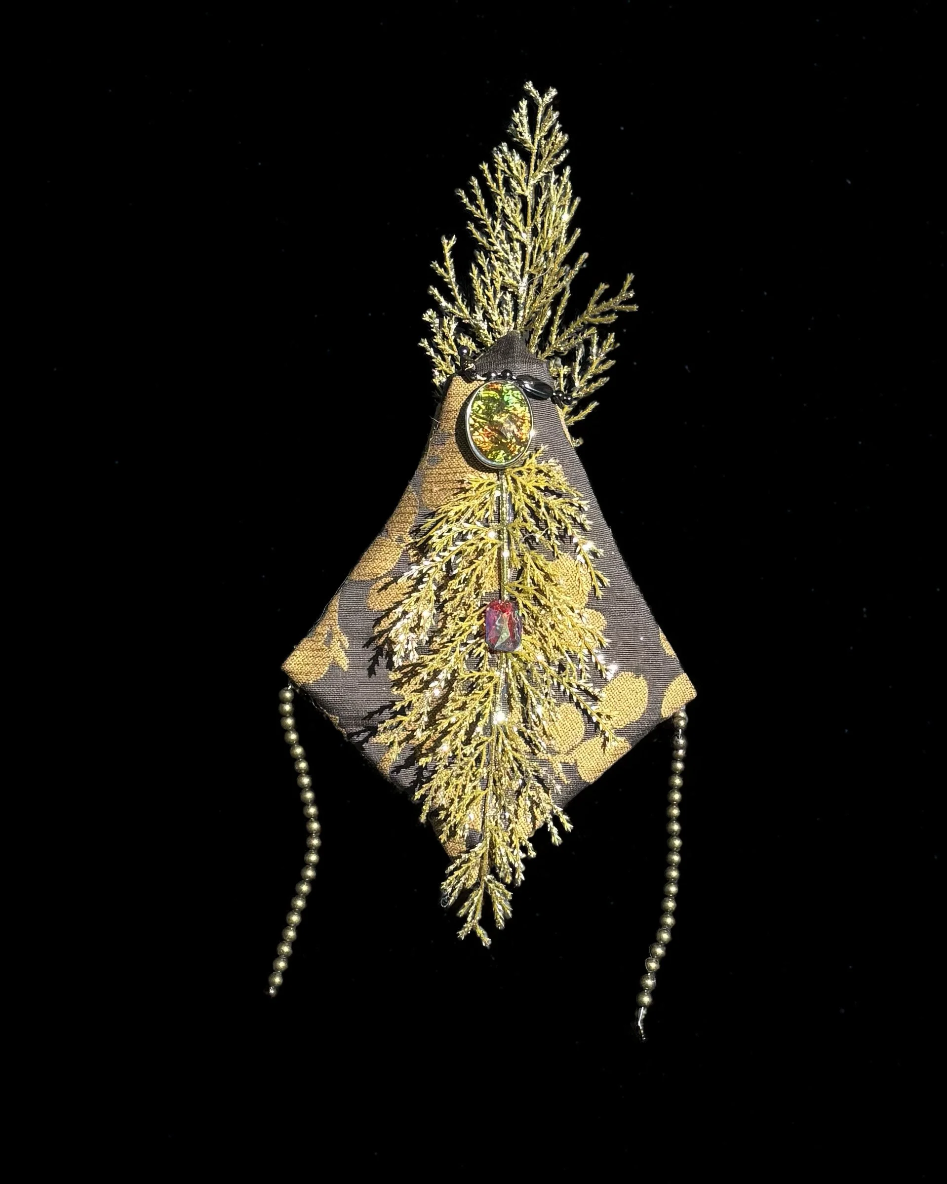  Ascension Spirit   
Soft Sculpture 
 Found Materials   
Discarded Doll, Fabric,  
Found Natural Materials,  
Costume Jewelry, Plastic Gems