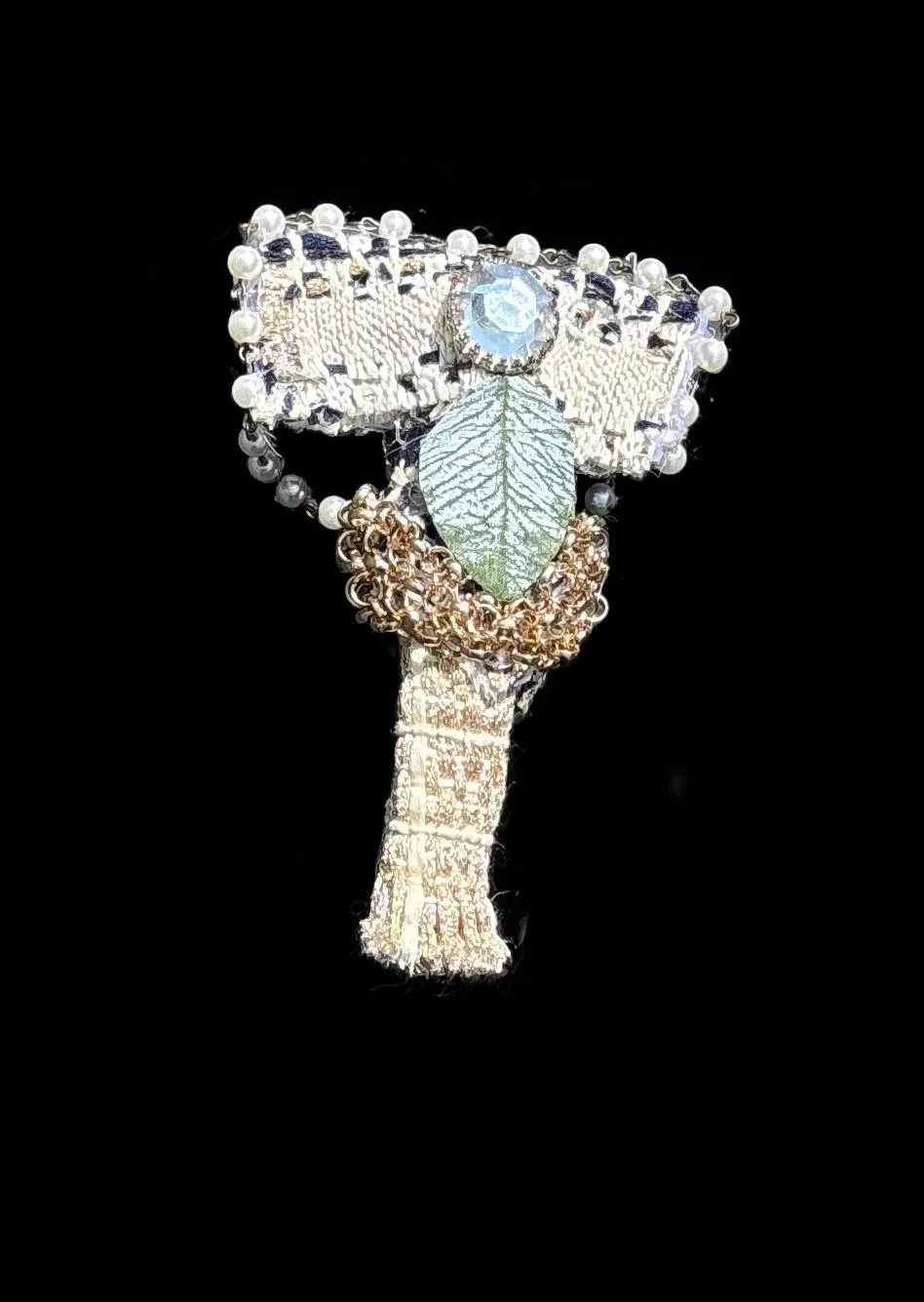  Ascension Spirit   
Soft Sculpture 
 Found Materials   
Discarded Doll, Fabric,  
Found Natural Materials,  
Costume Jewelry, Plastic Gems
