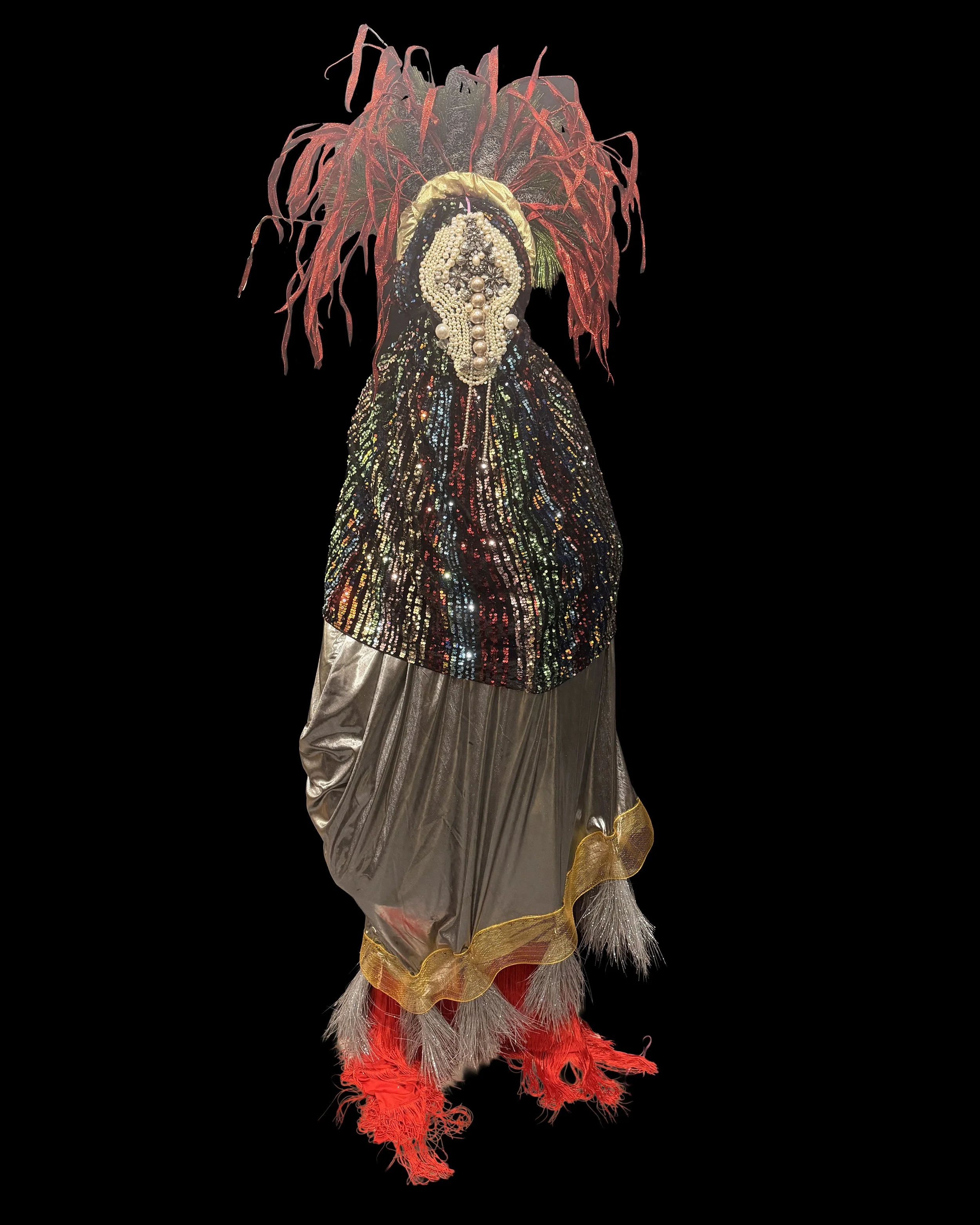  Ascension Spirit   
Soft Sculpture 
 Found Materials   
Discarded Doll, Fabric,  
Found Natural Materials,  
Costume Jewelry, Plastic Gems