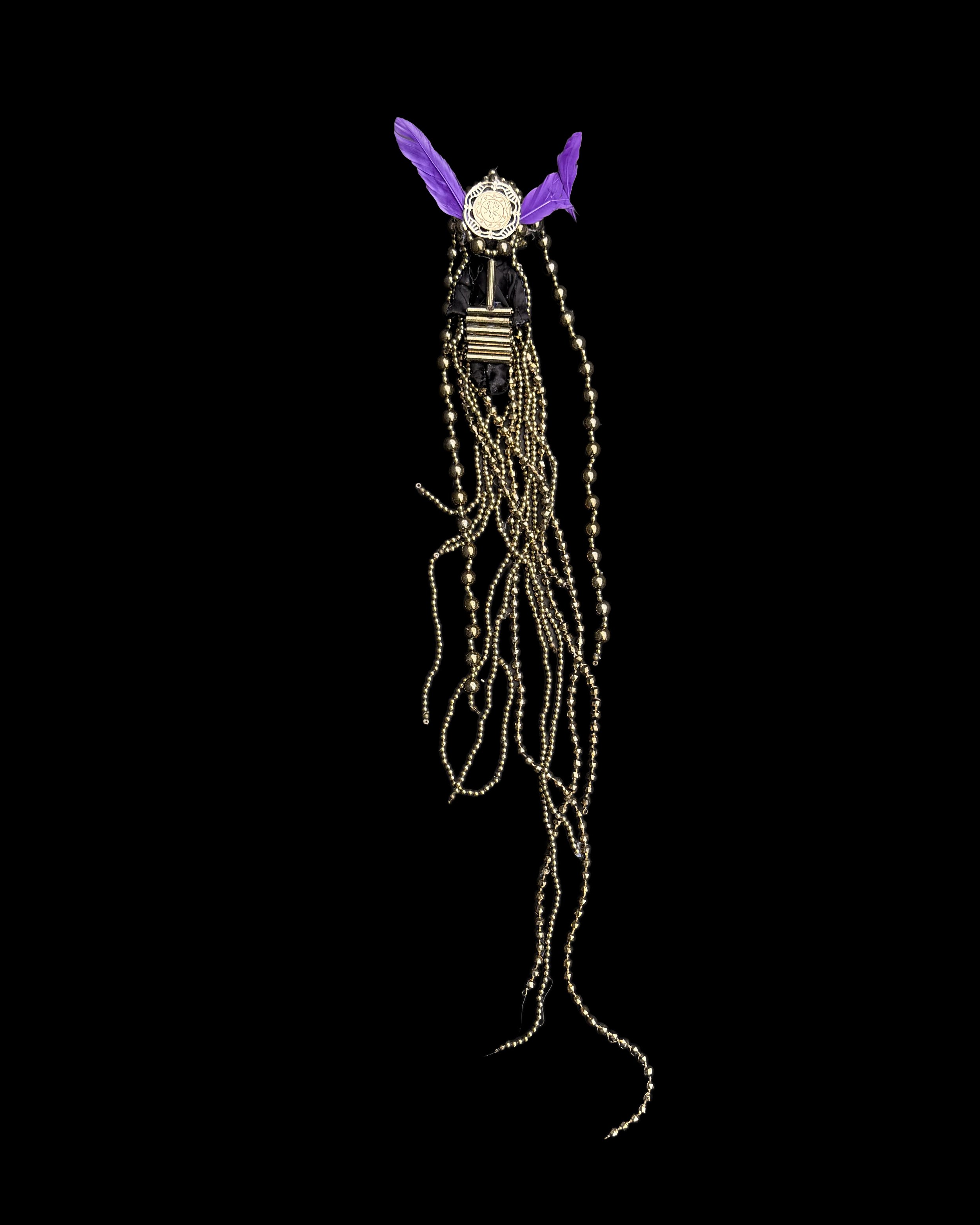  Ascension Spirit   
Soft Sculpture 
 Found Materials   
Discarded Doll, Fabric,  
Found Natural Materials,  
Costume Jewelry, Plastic Gems