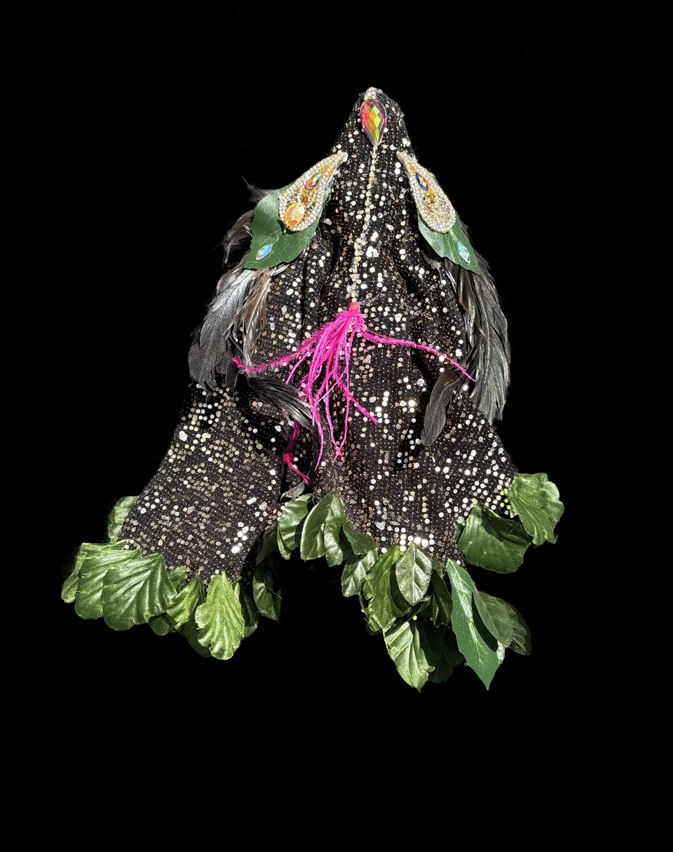  Ascension Spirit   
Soft Sculpture 
 Found Materials   
Discarded Doll, Fabric,  
Found Natural Materials,  
Costume Jewelry, Plastic Gems