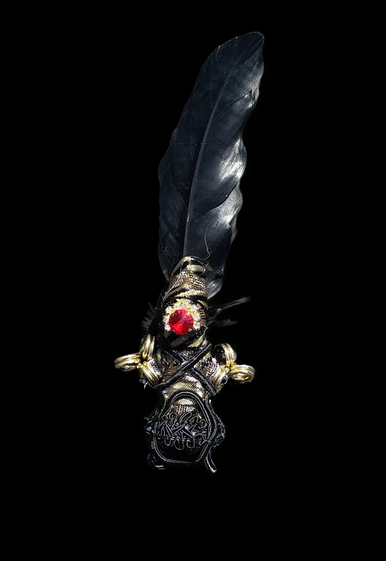  Ascension Spirit   
Soft Sculpture 
 Found Materials   
Discarded Doll, Fabric,  
Found Natural Materials,  
Costume Jewelry, Plastic Gems