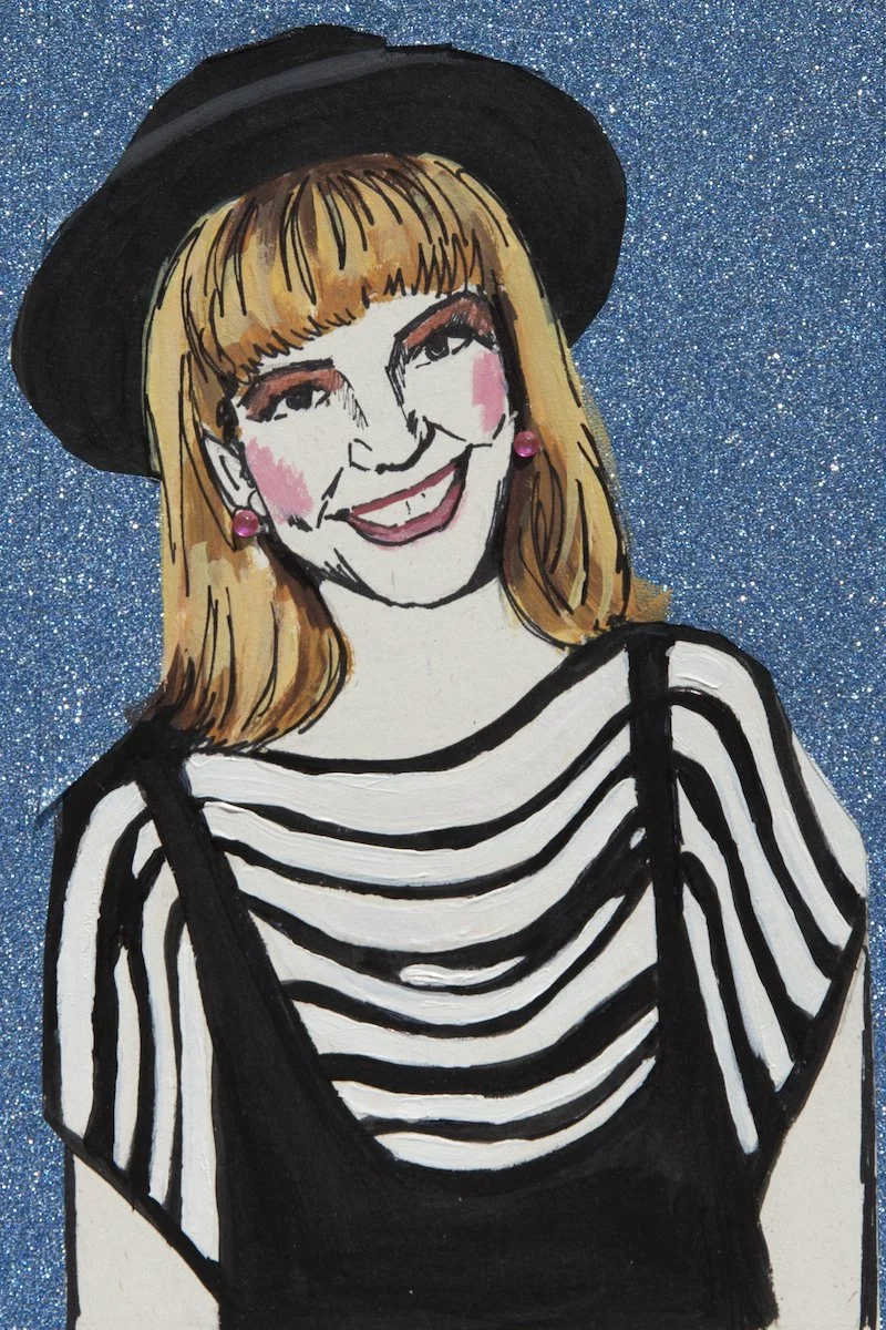 Drawing of Debbie Gibson,
Mixed Media, 4 x 6 inches