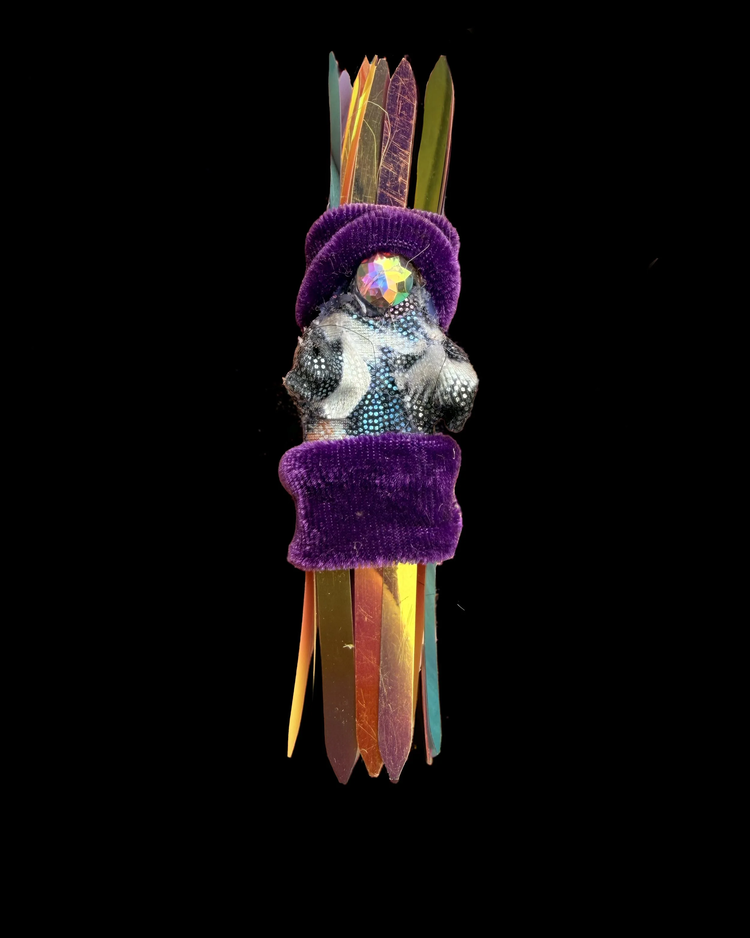  Ascension Spirit   
Soft Sculpture 
 Found Materials   
Discarded Doll, Fabric,  
Found Natural Materials,  
Costume Jewelry, Plastic Gems