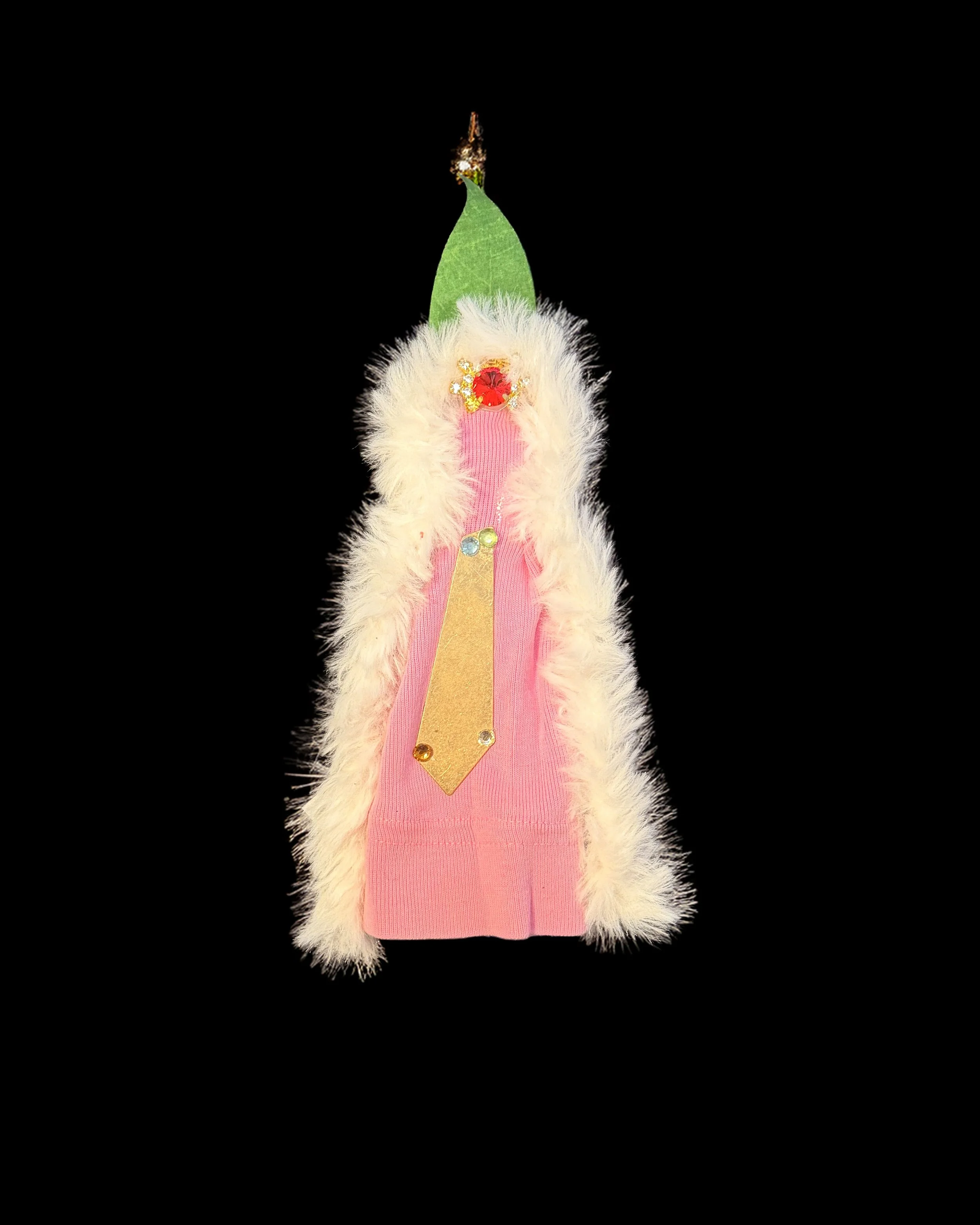  Ascension Spirit   
Soft Sculpture 
 Found Materials   
Discarded Doll, Fabric,  
Found Natural Materials,  
Costume Jewelry, Plastic Gems