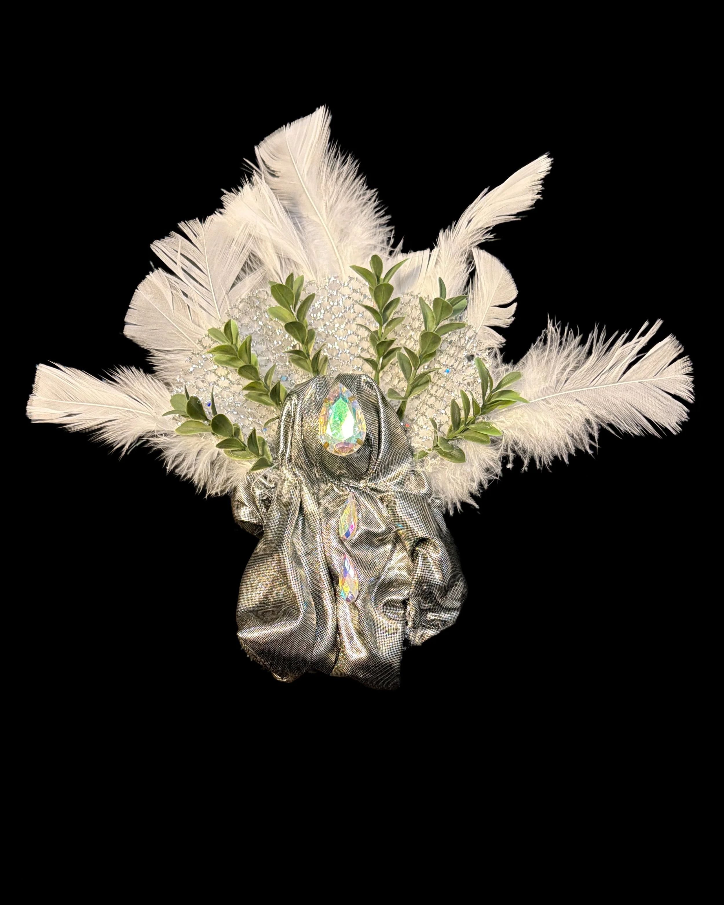  Ascension Spirit   
Soft Sculpture 
 Found Materials   
Discarded Doll, Fabric,  
Found Natural Materials,  
Costume Jewelry, Plastic Gems