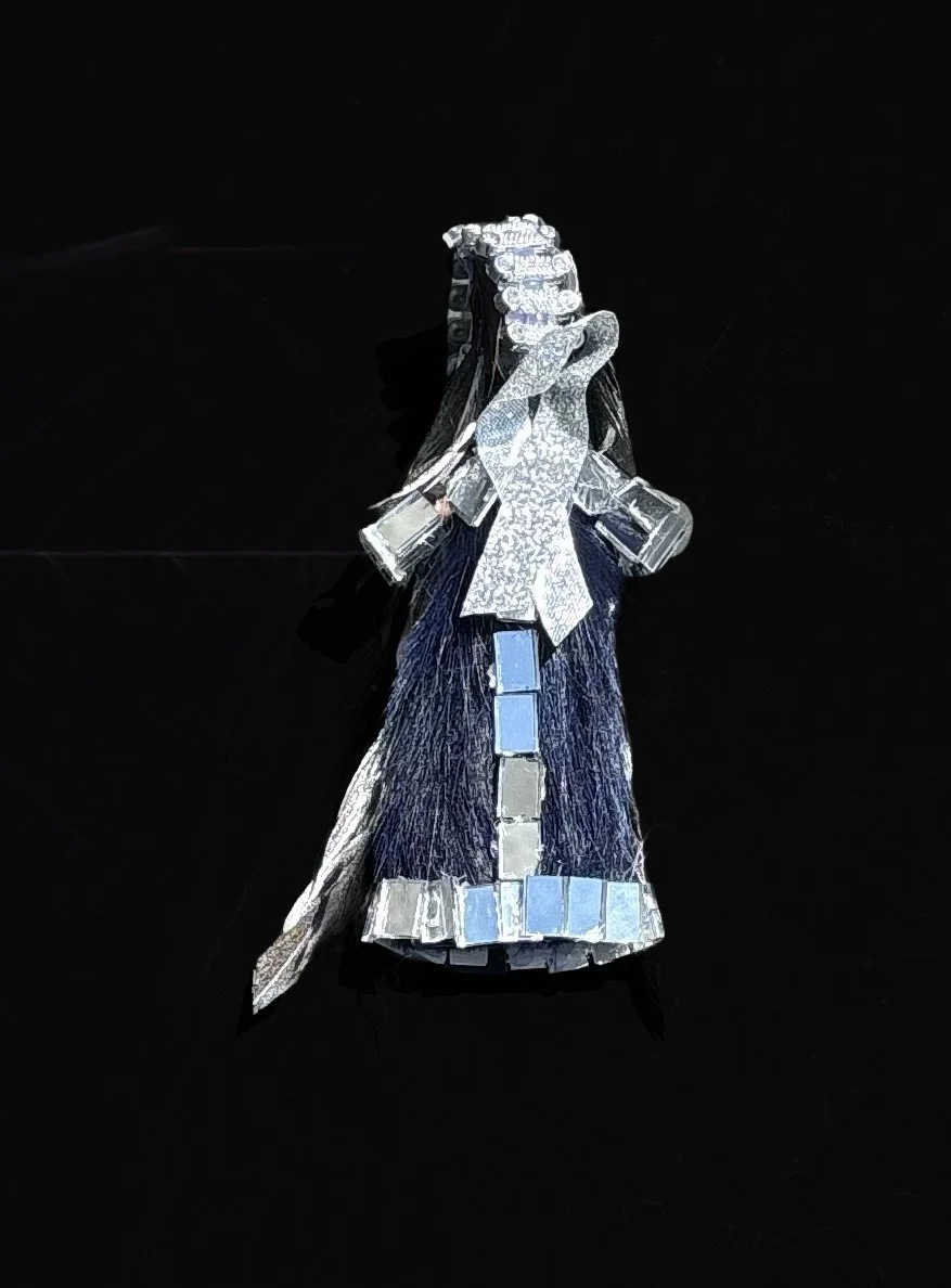  Ascension Spirit   
Soft Sculpture 
 Found Materials   
Discarded Doll, Fabric,  
Found Natural Materials,  
Costume Jewelry, Plastic Gems