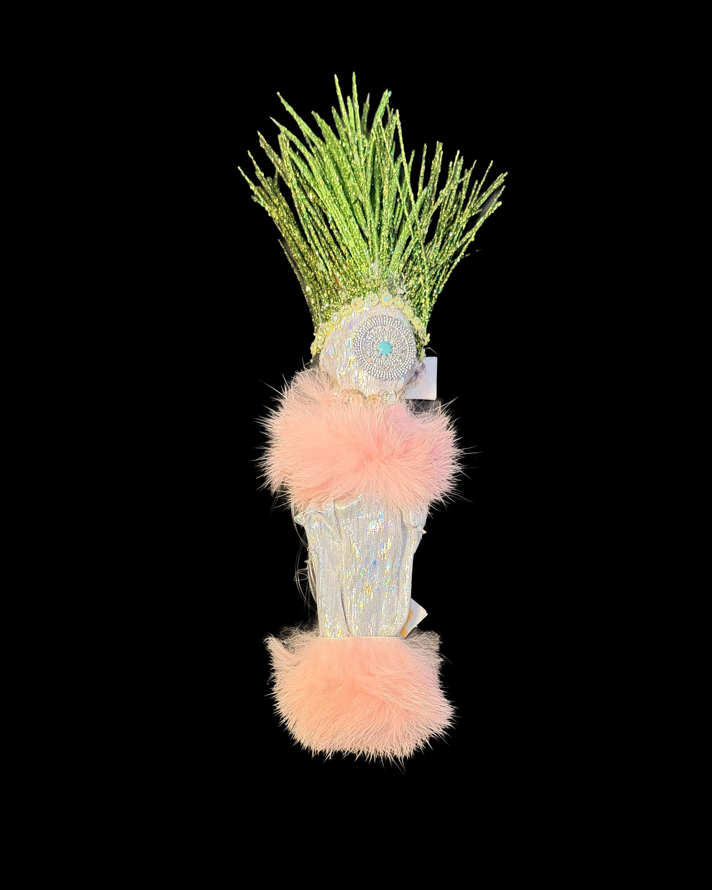  Ascension Spirit   
Soft Sculpture 
 Found Materials   
Discarded Doll, Fabric,  
Found Natural Materials,  
Costume Jewelry, Plastic Gems