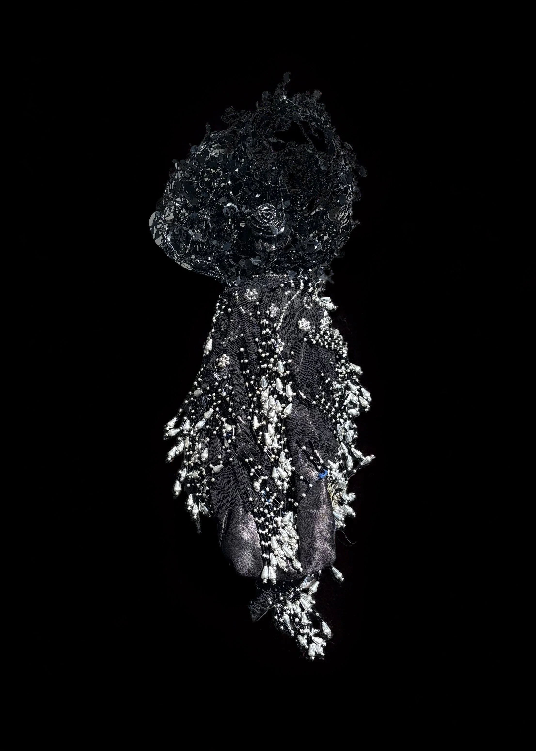  Ascension Spirit   
Soft Sculpture 
 Found Materials   
Discarded Doll, Fabric,  
Found Natural Materials,  
Costume Jewelry, Plastic Gems