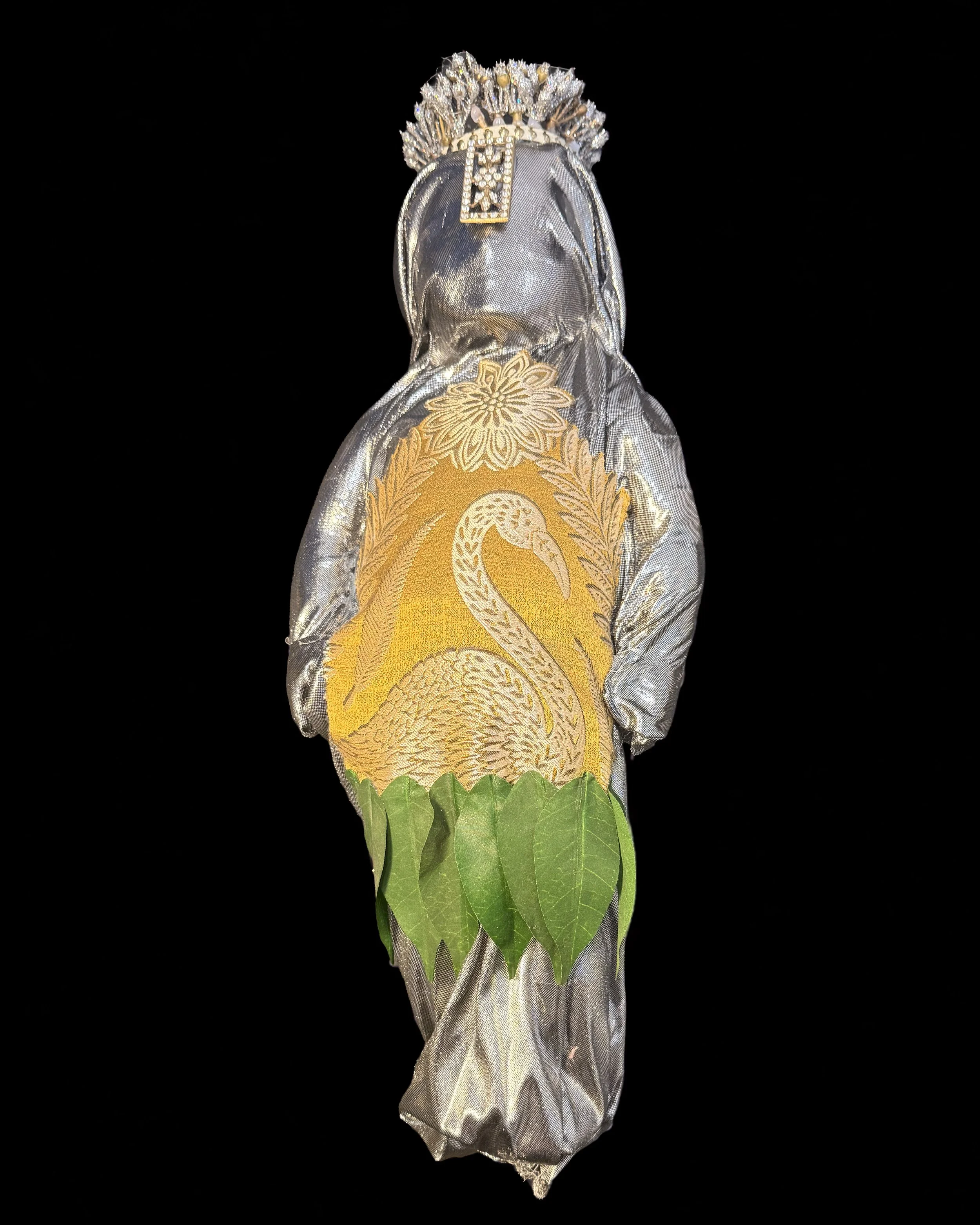  Ascension Spirit   
Soft Sculpture 
 Found Materials   
Discarded Doll, Fabric,  
Found Natural Materials,  
Costume Jewelry, Plastic Gems