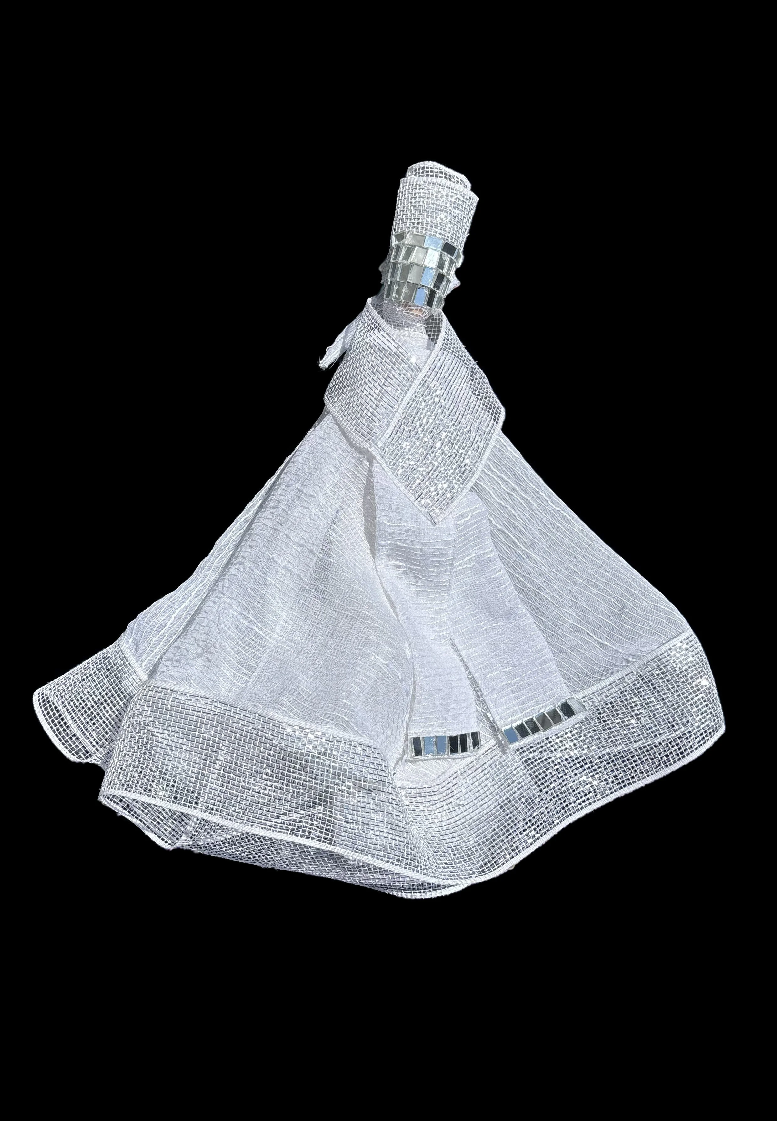  Ascension Spirit   
Soft Sculpture 
 Found Materials   
Discarded Doll, Fabric,  
Found Natural Materials,  
Costume Jewelry, Plastic Gems