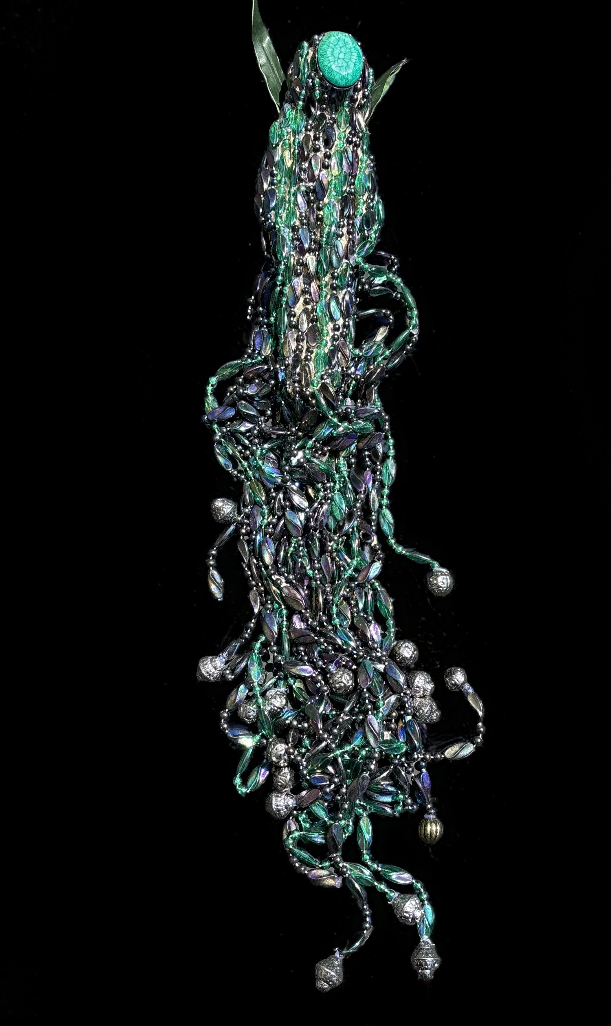  Ascension Spirit   
Soft Sculpture 
 Found Materials   
Discarded Doll, Fabric,  
Found Natural Materials,  
Costume Jewelry, Plastic Gems