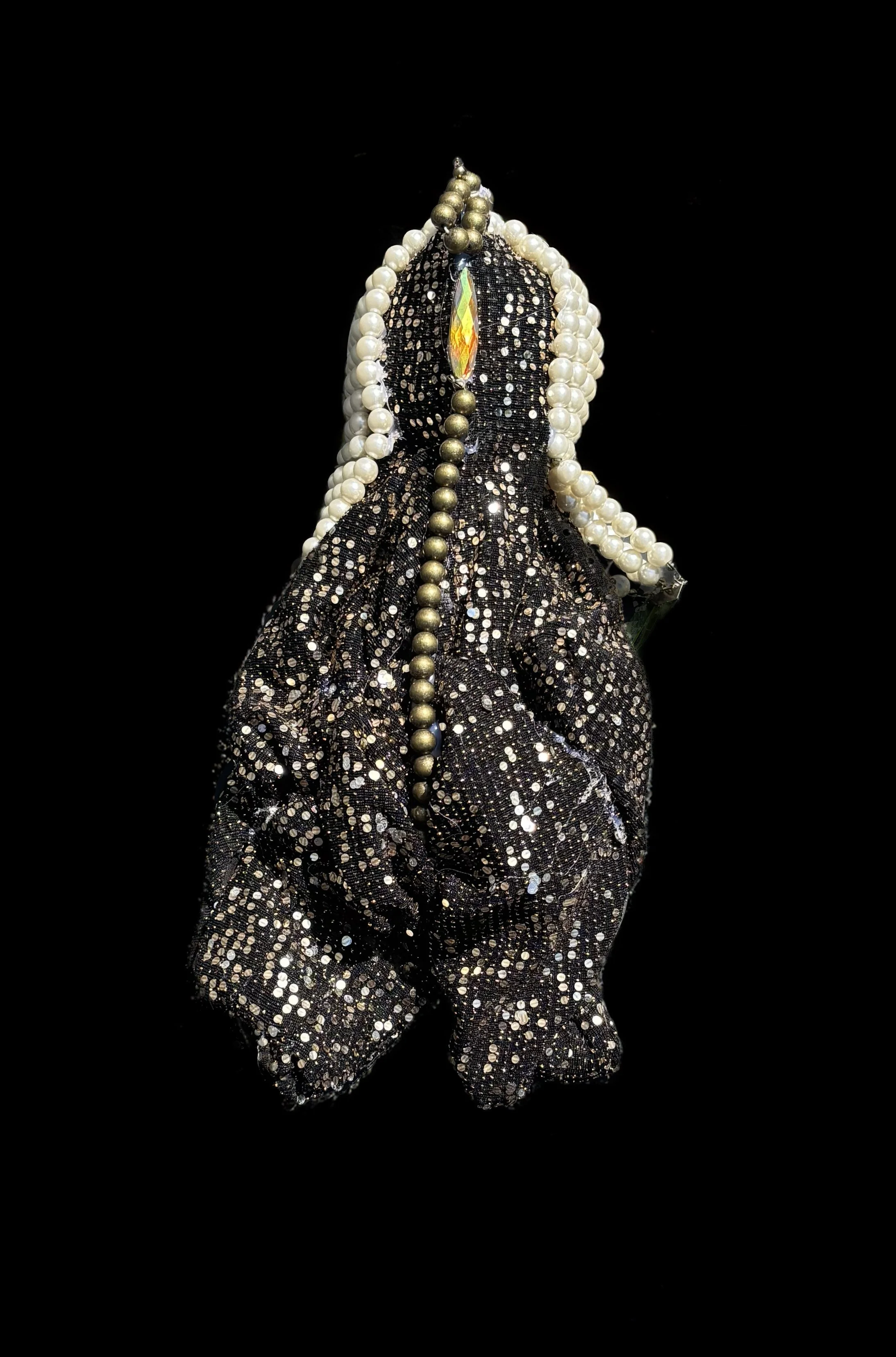  Ascension Spirit   
Soft Sculpture 
 Found Materials   
Discarded Doll, Fabric,  
Found Natural Materials,  
Costume Jewelry, Plastic Gems