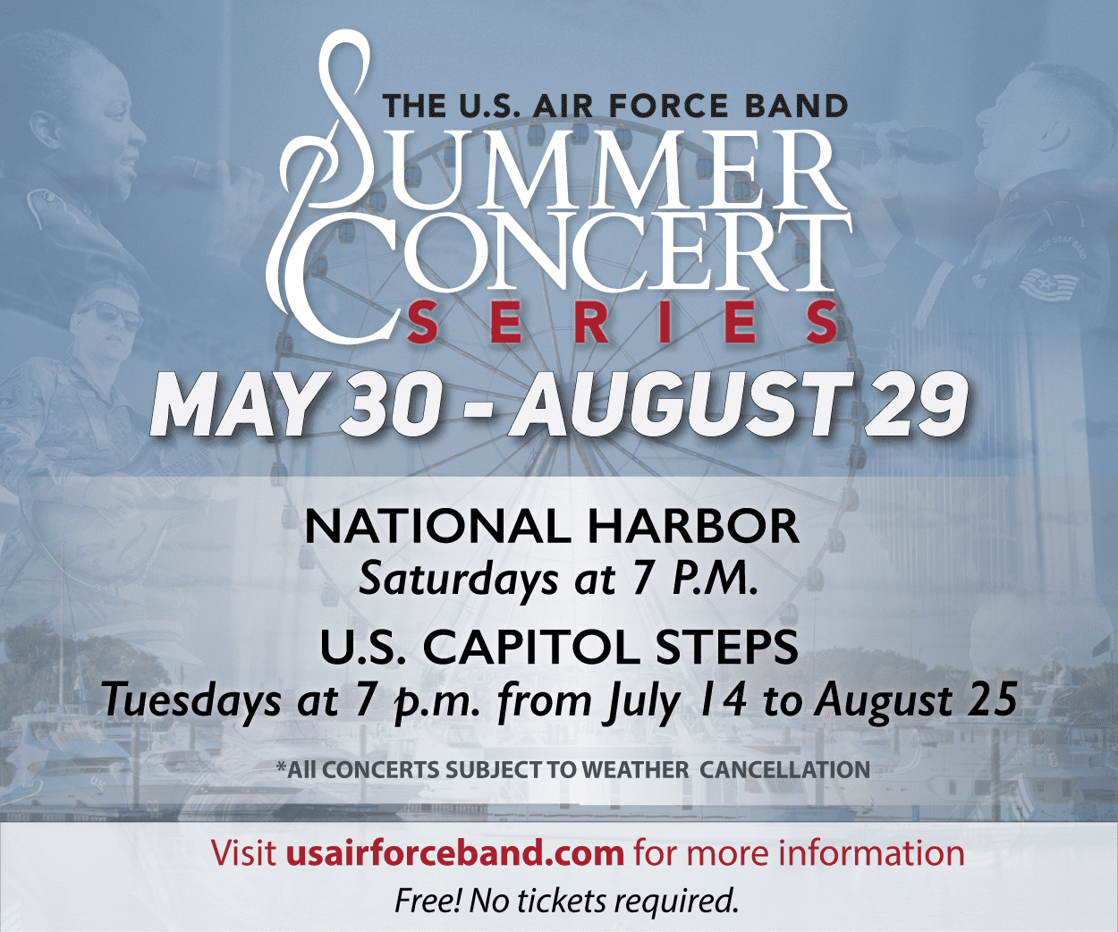 The United States Air Force Band Summer Concert Series @ National Harbor