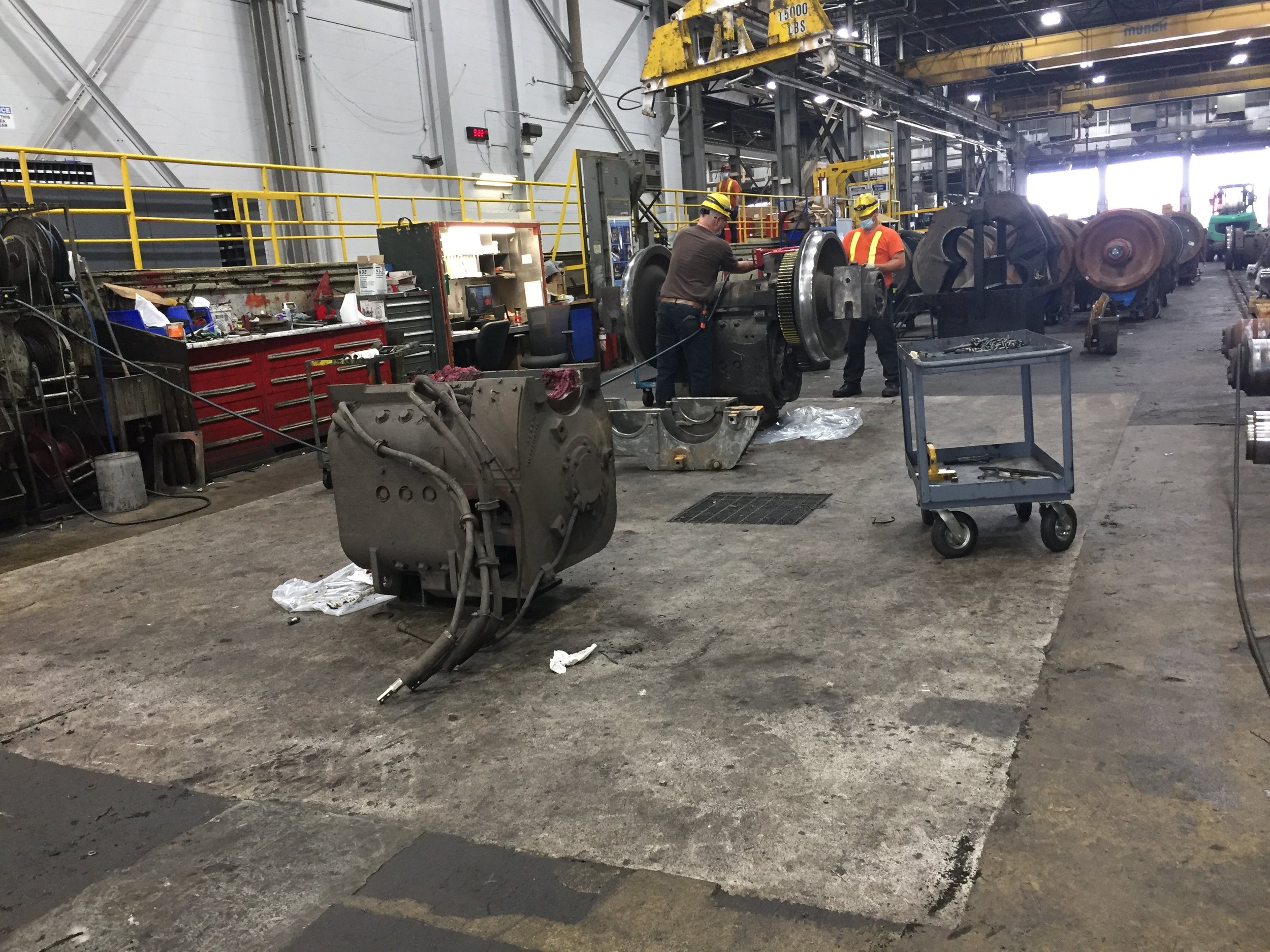 20 months service, just BEFORE cleaning of the floor.  It's a tough world when working for the railway. 