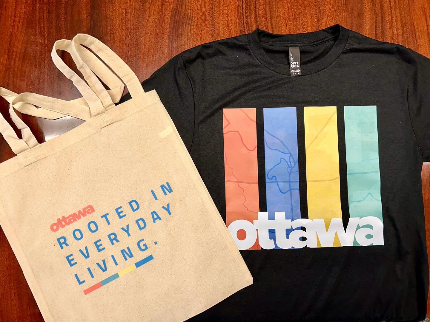 Ottawa swag is in! 

$20 for the shirts and $12 for the bags! We will have these out and about with us at our events this year! 

If you were curious about the graphic in the colors on the shirt &hellip; it is a map of Ottawa!