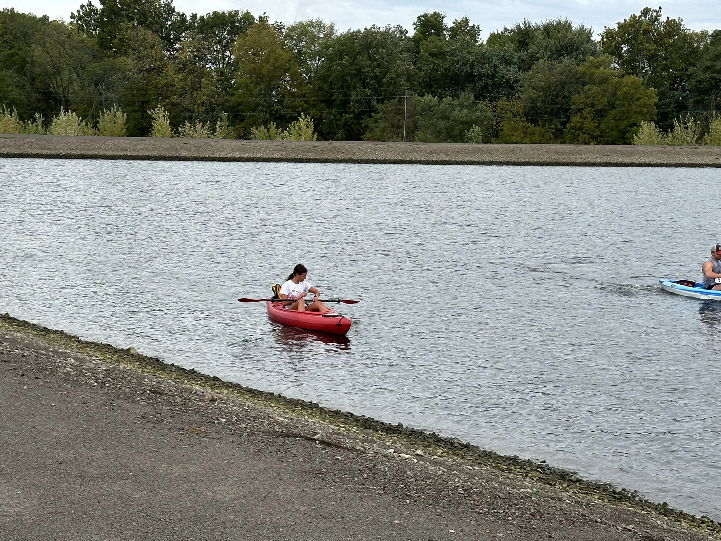 Kayakers on the reservoir