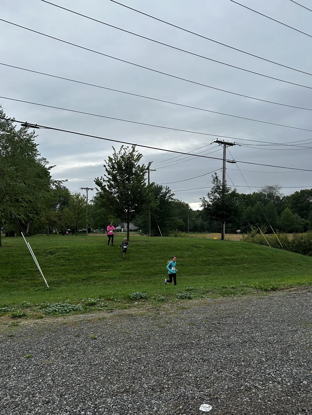 The end of the trail run at Arrowhead Park