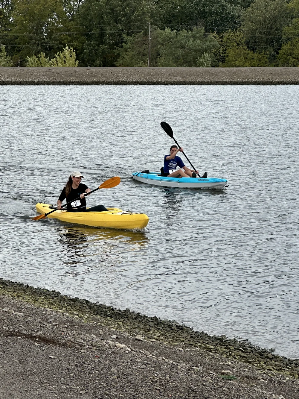Kayakers on the Reservoir