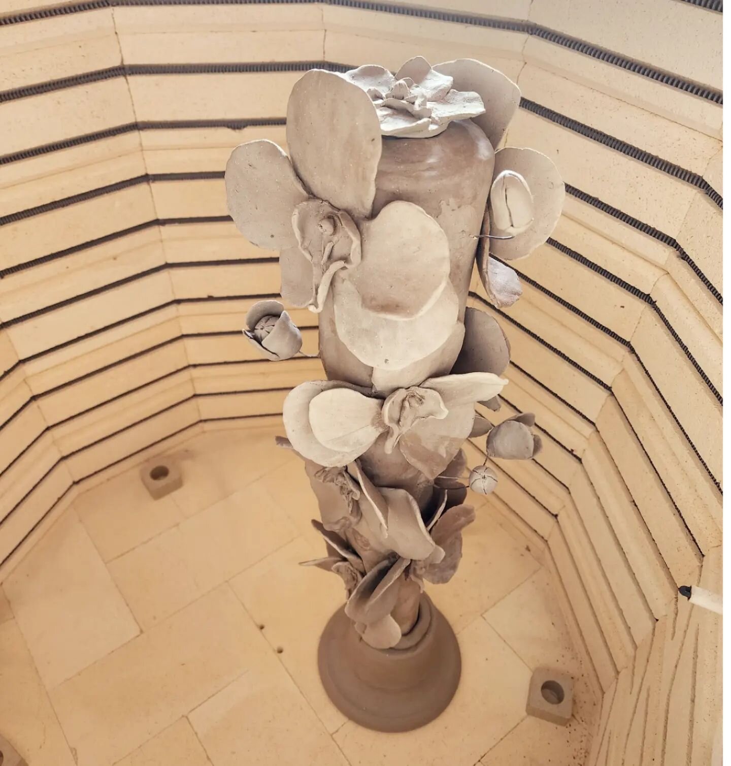 Our member, Mary, just put the finishing touches on her first sculpture, and we are so excited for her to decorate it once bisque fired!
.
.
 She took her first hand-building class with @momojanssen in her beginners slab course and continued onto the