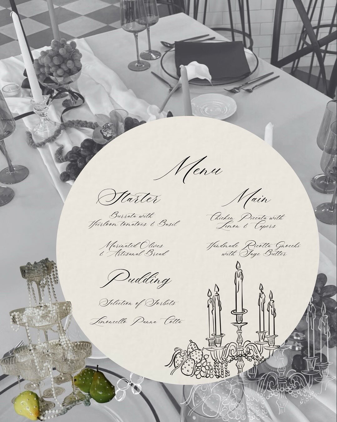 Step into the heart of Italy with this intimate dinner party menu design , where rustic elegance meets timeless romance.

From handwritten menus to natural card texture and  heirloom fruits, every detail was chosen to tell a story.

Swipe through to 
